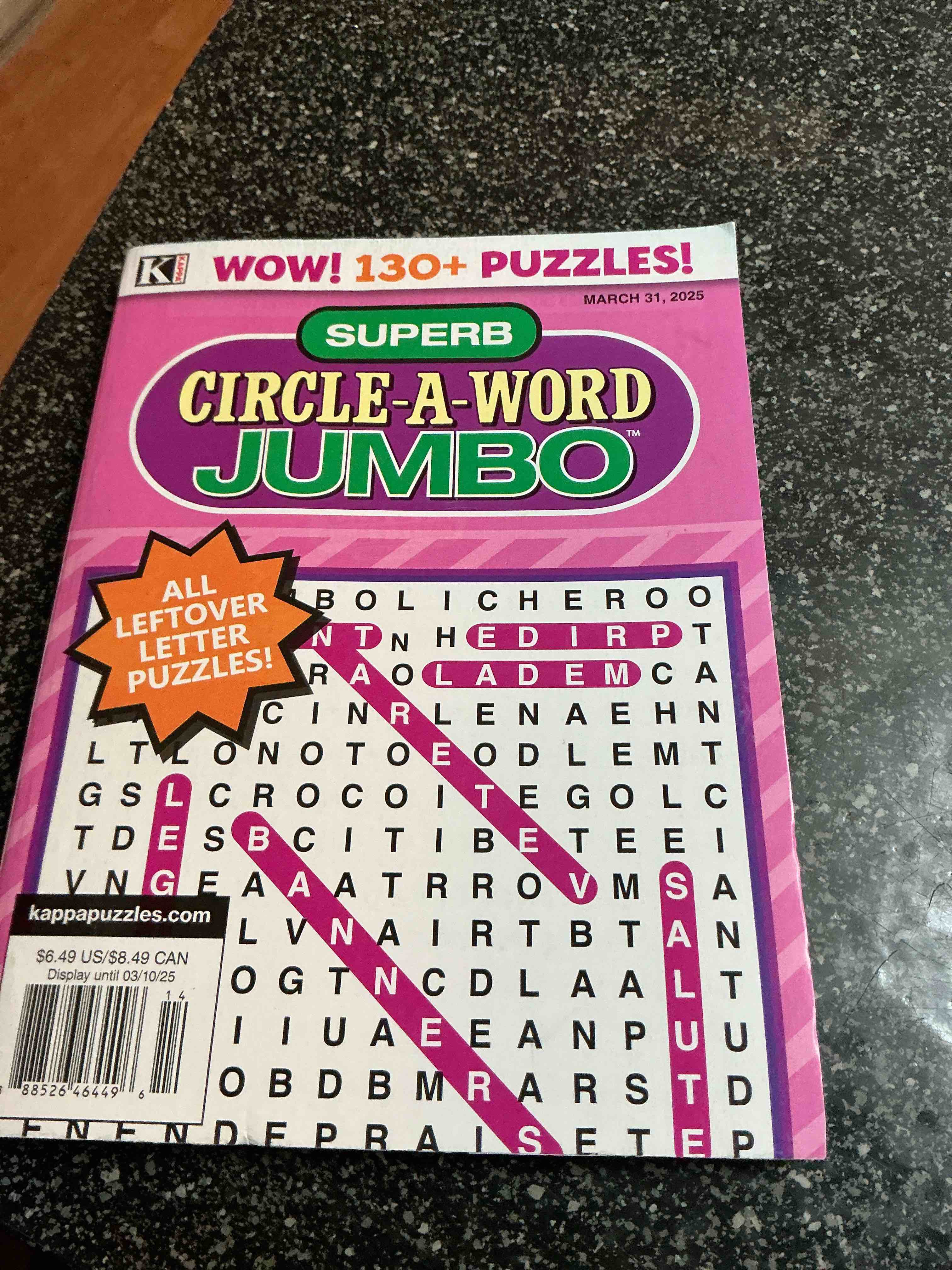 Kappa Wow 130 + Puzzles Superb Circle - A - Word Jumbo 
