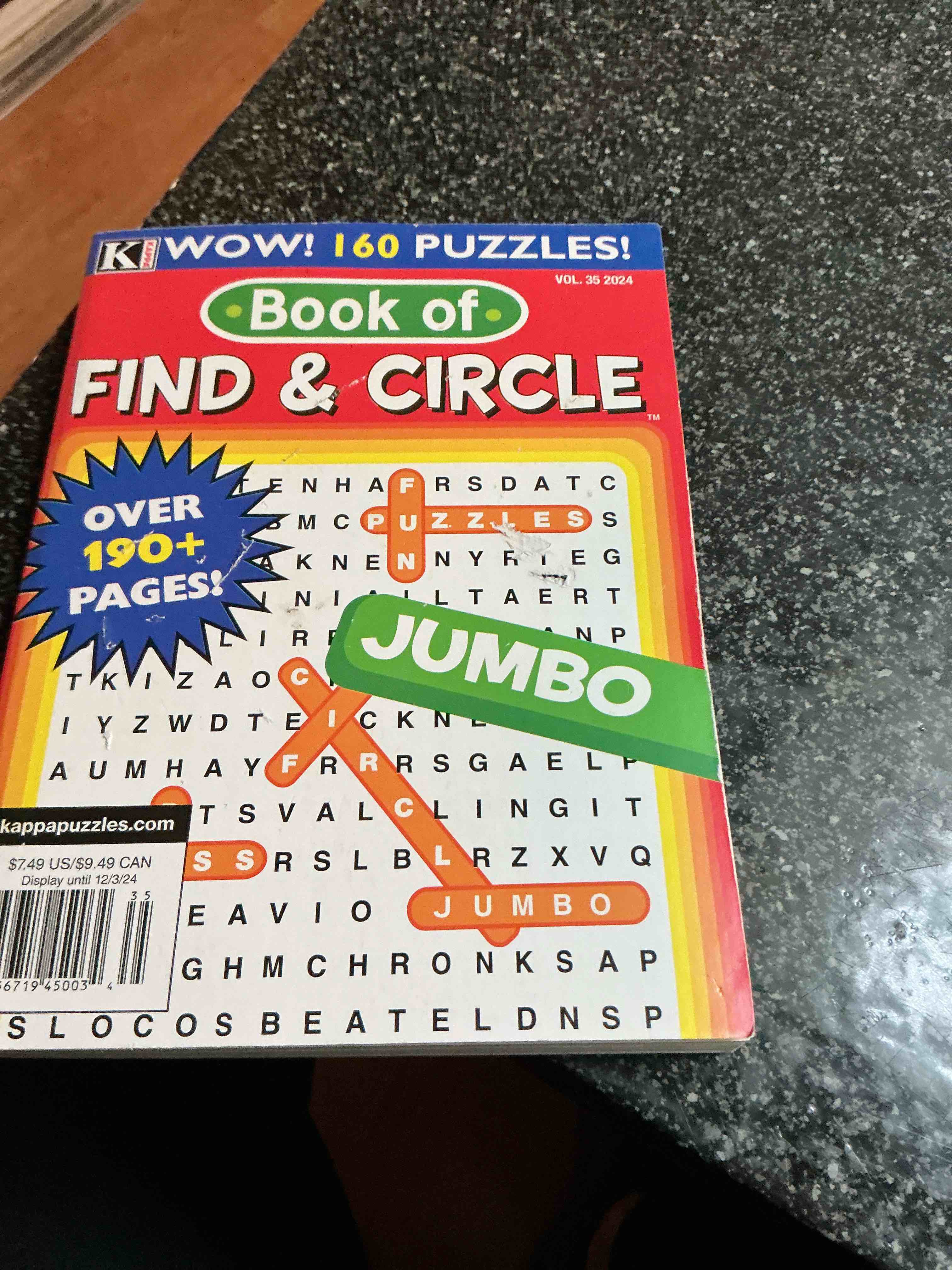 Kappa Wow 160 Puzzles Book Of Find & Circle Over 190 Pages 
