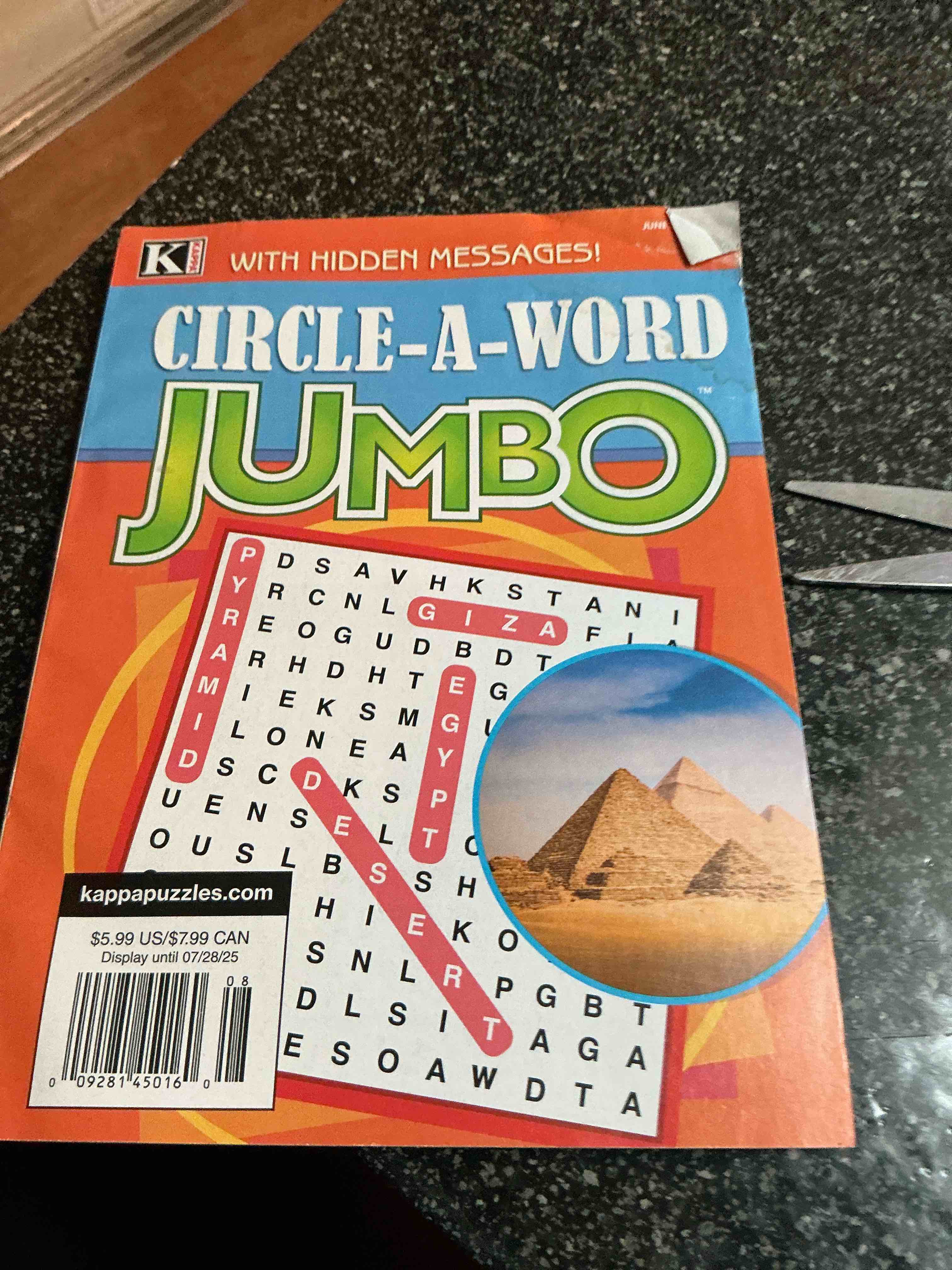 Kappa With Hidden Messages Circle - A - Word Jumbo 