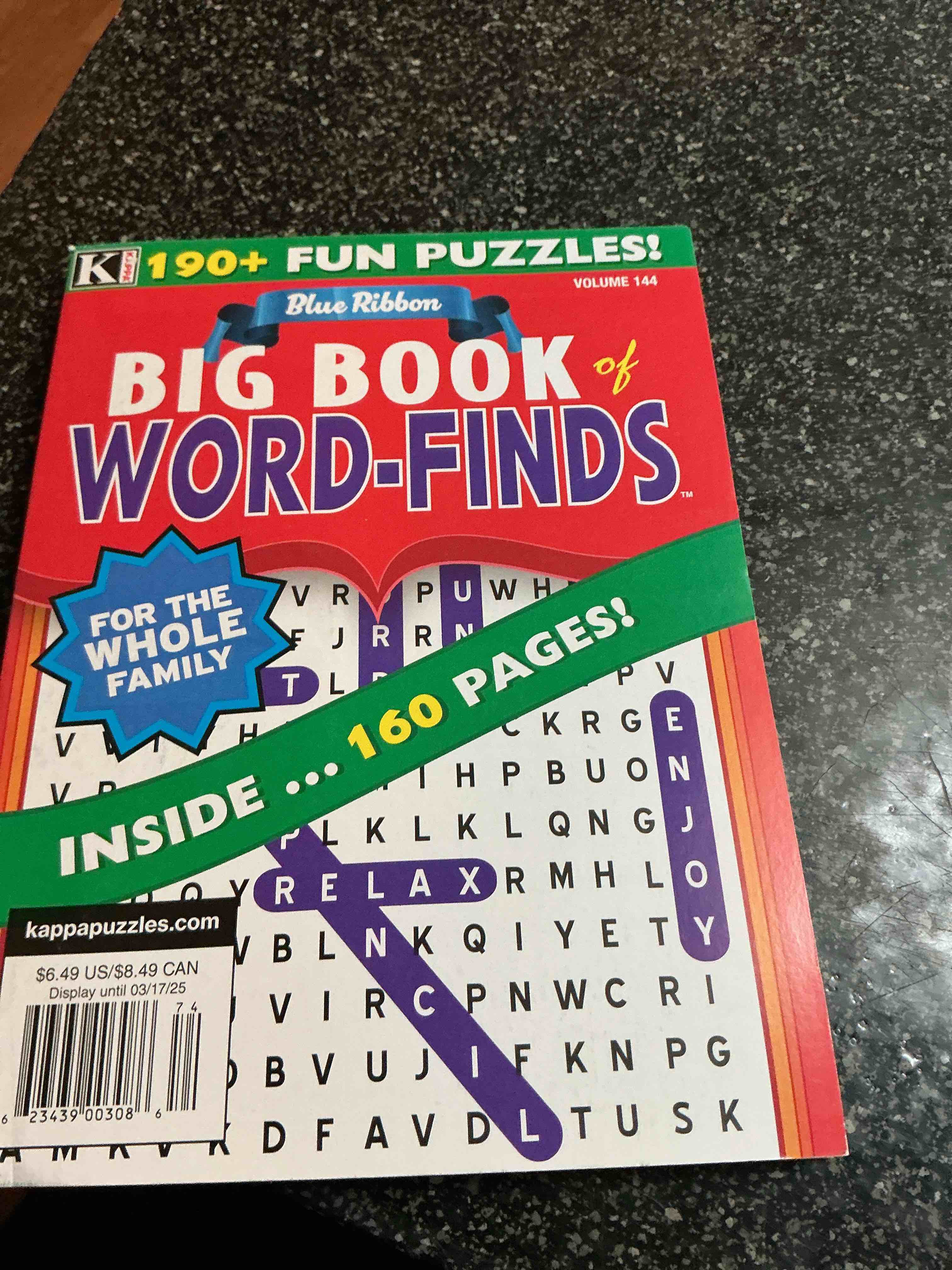 Kappa 190 + Fun Puzzles Blue Ribbon Big Book Word-Find 