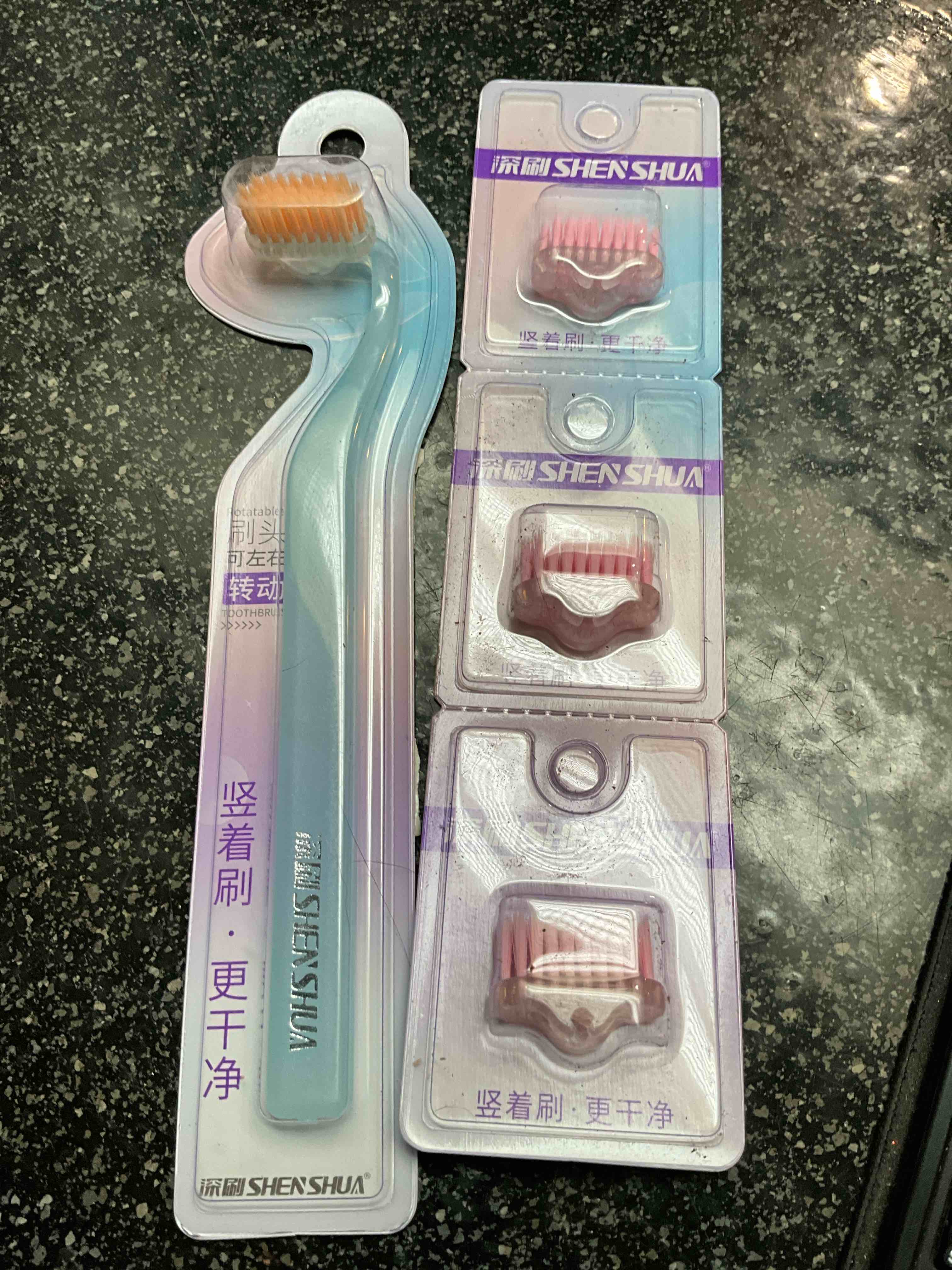 Shenshua - Toothbrush with 3 ct. Refill Brushes 