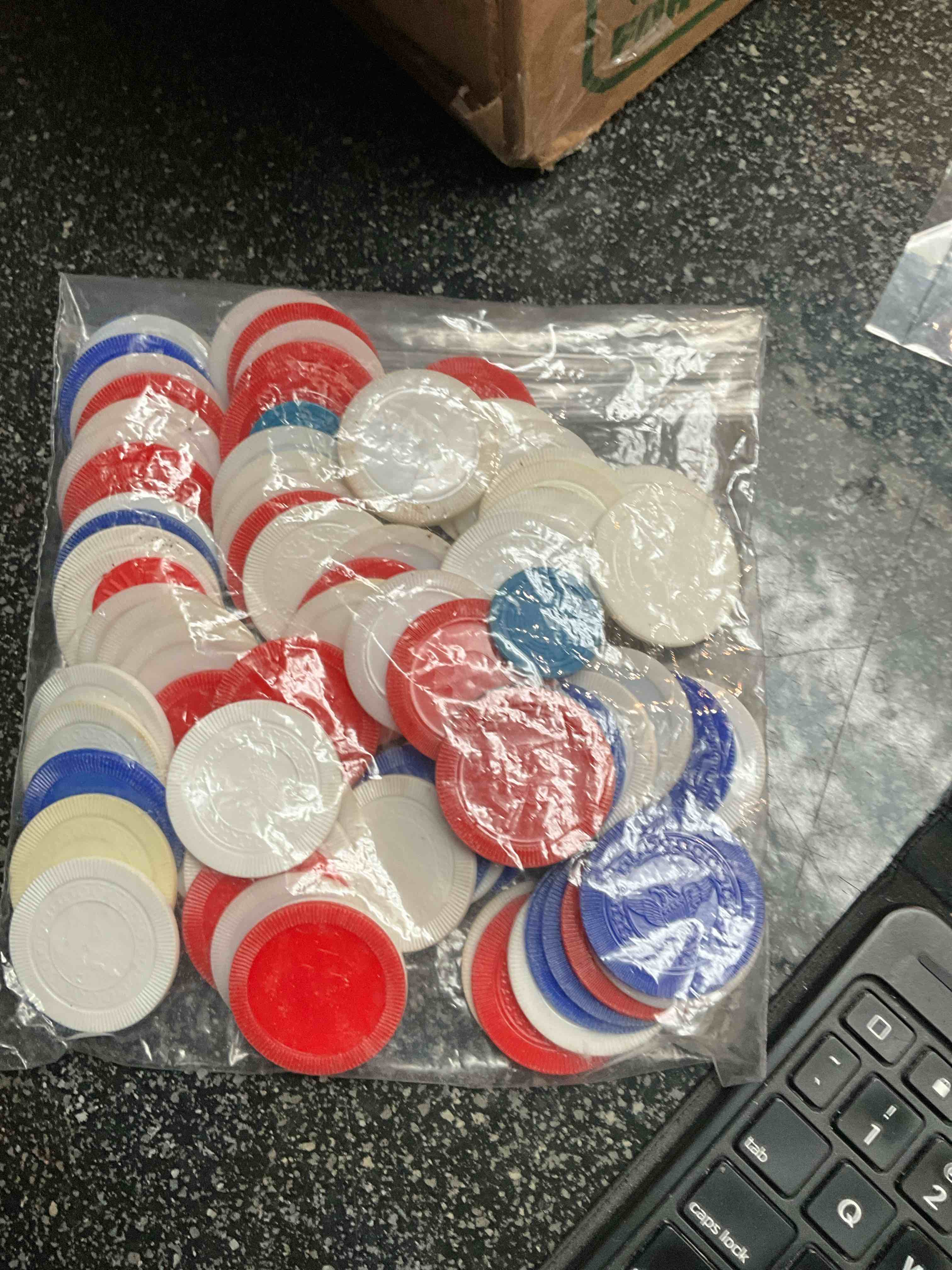 Red White & Blue Poker Chips 