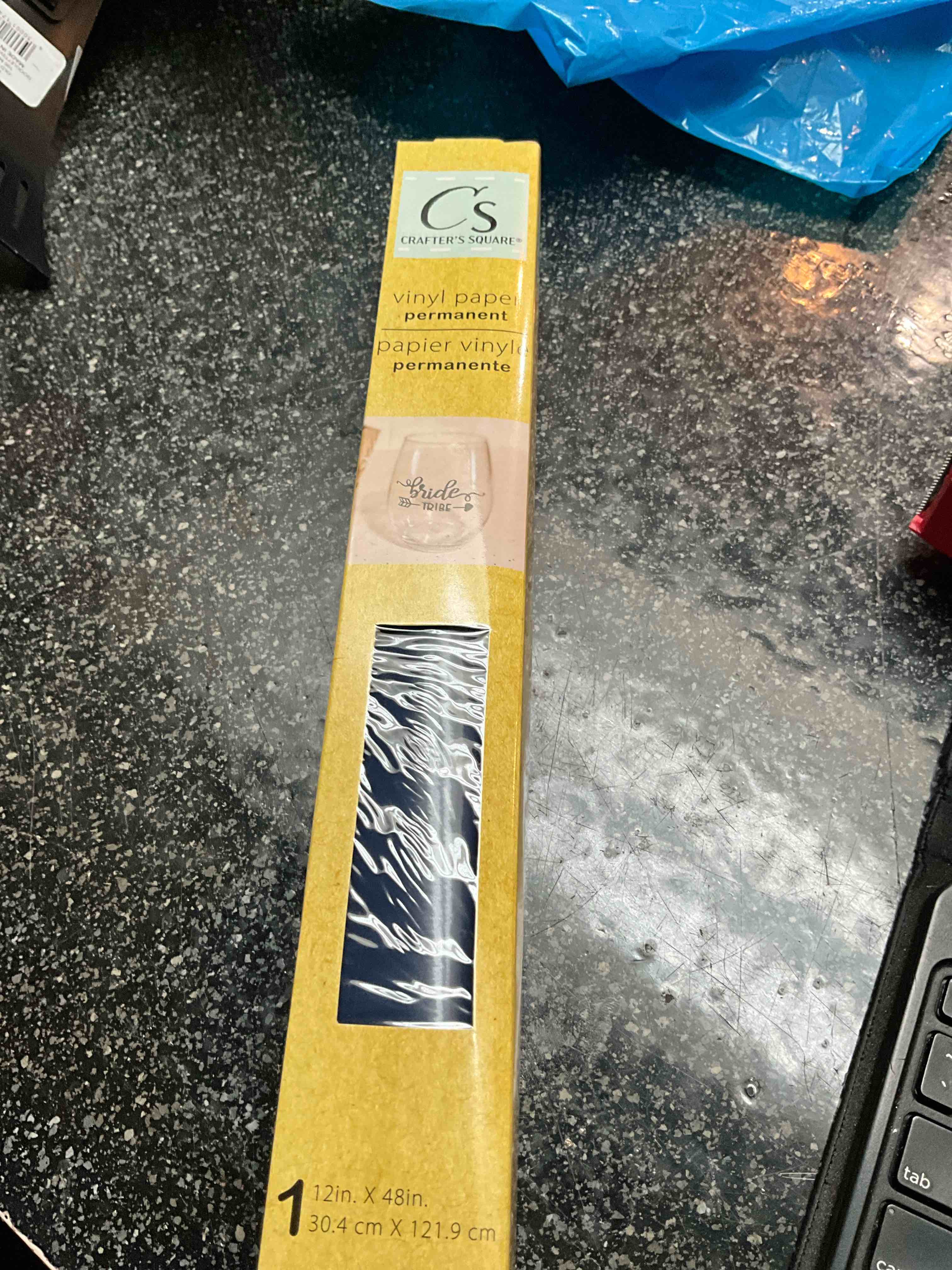 Crafters Square - Vinyl Permanent Paper - Blue - 12 x 48 