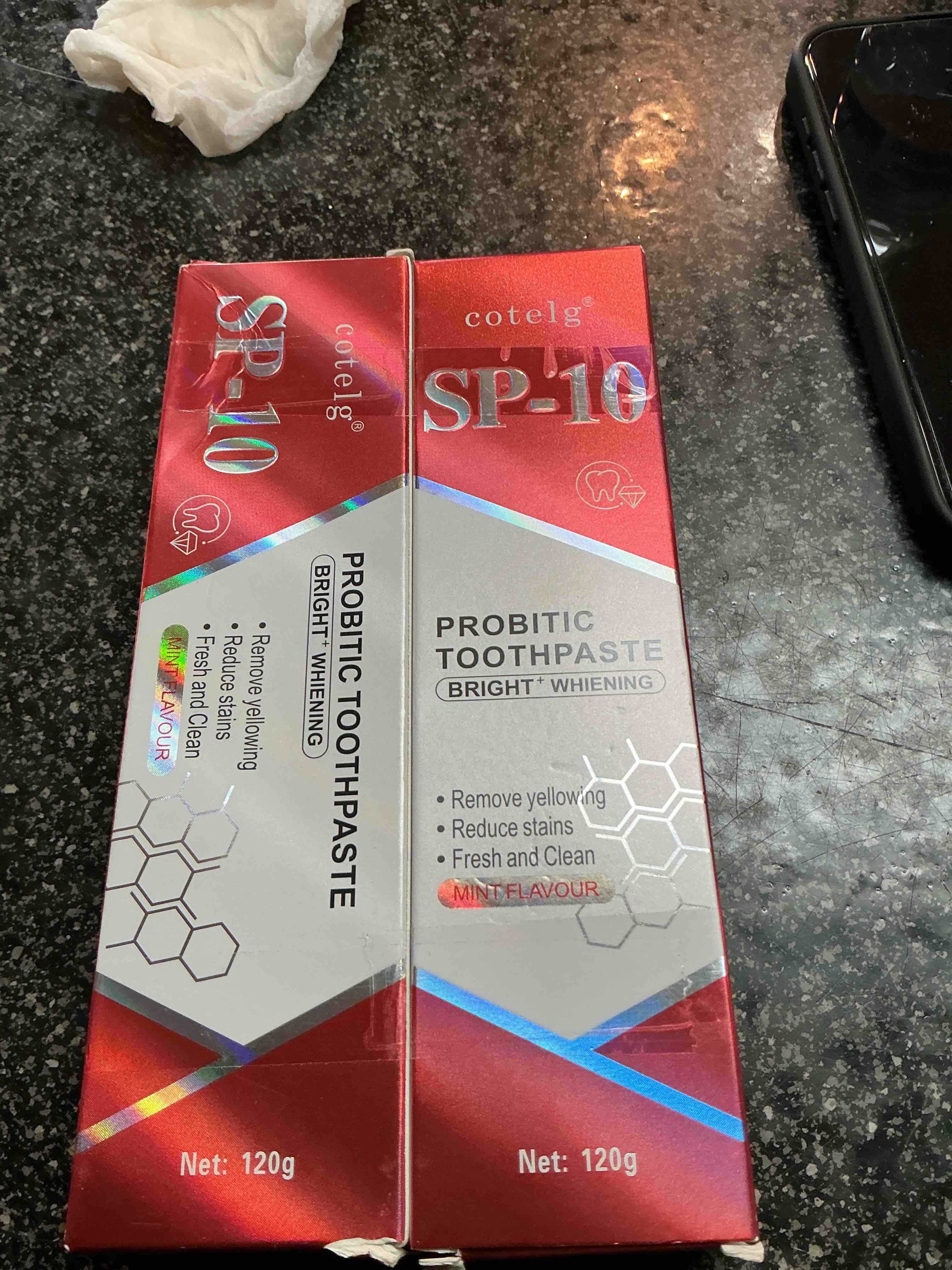 Cotelg SP-10 Probitic Toothpaste Bright Whitening - Net WT. 120 G.  