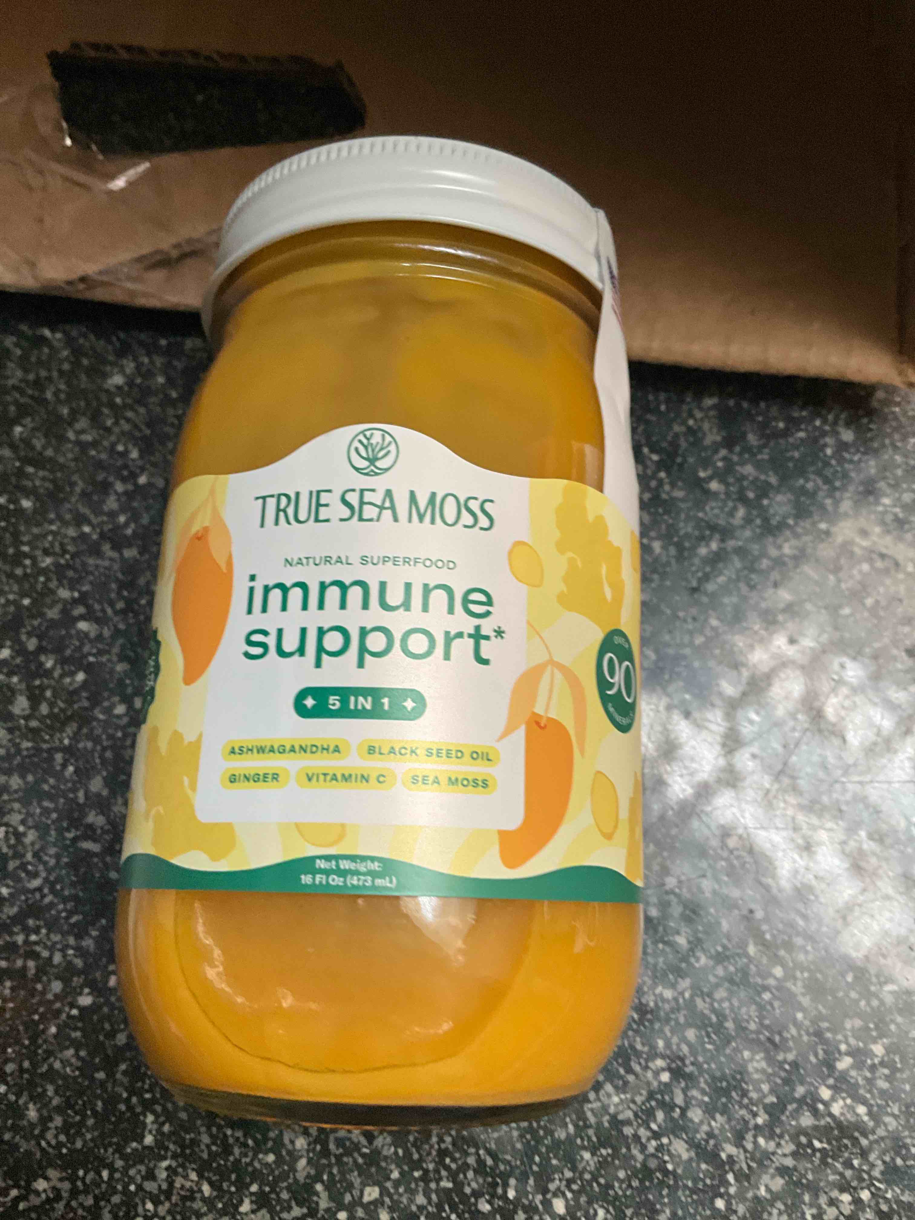 TrueSeaMoss Sea Moss Gel – Made in USA – Wildcrafted Seamoss, Fruits & Jarred Vegetables – Pack of 1 (Labels may Vary)