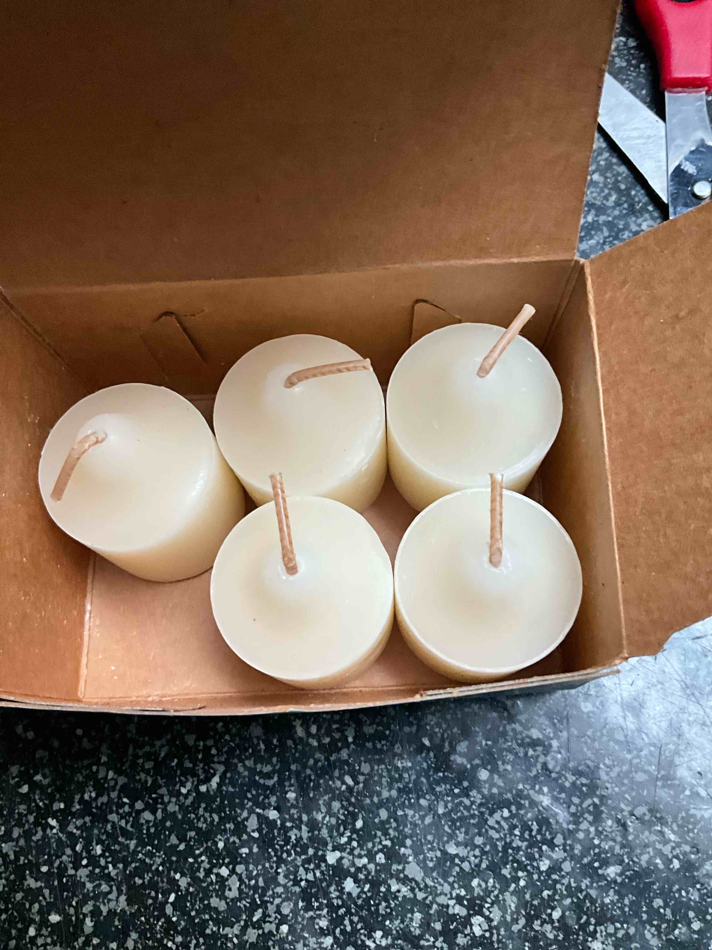 Party Lite - White Votive Candles - 5 count 