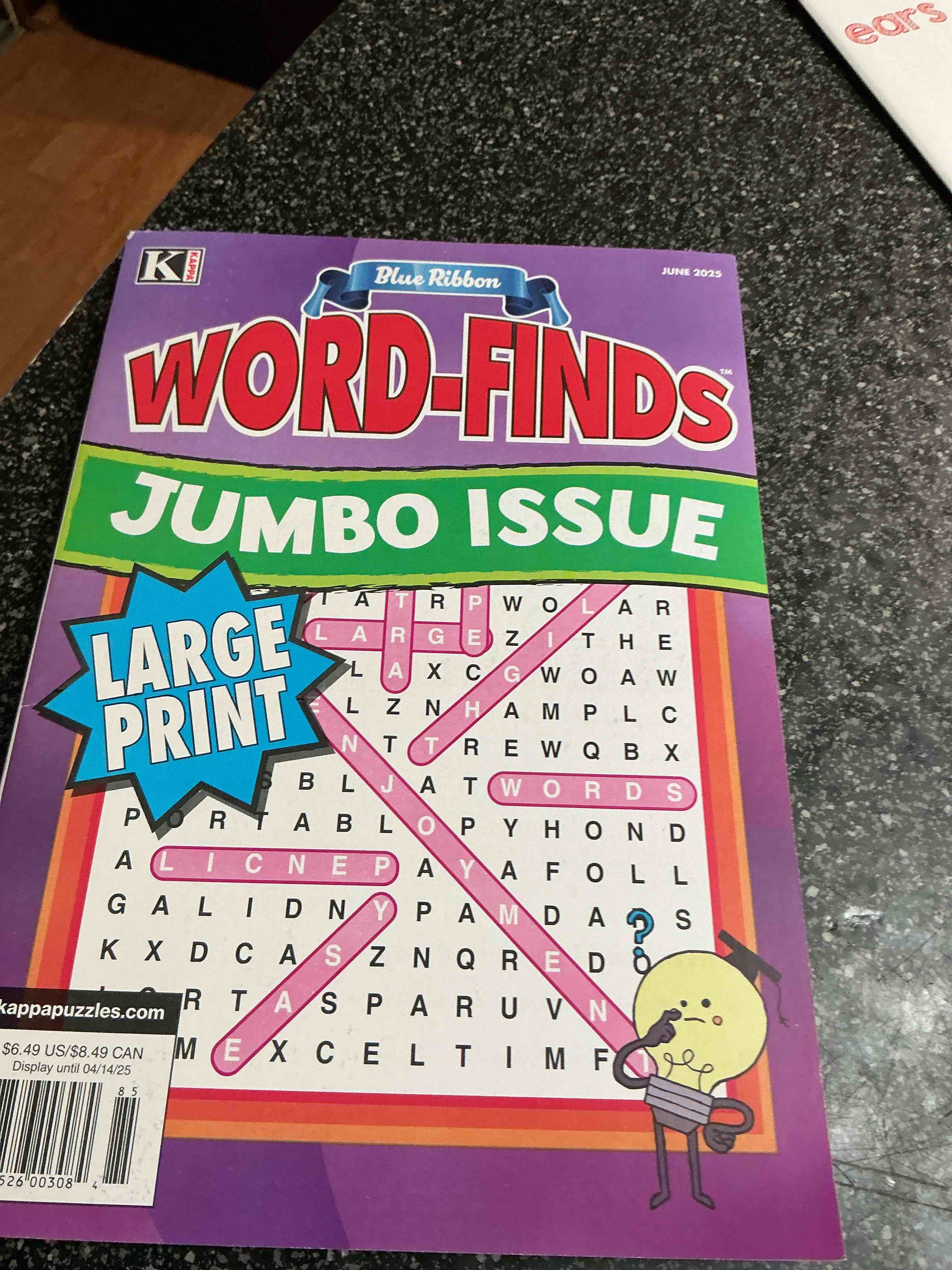 kappa blue ribbon word finds jumbo issue large print 