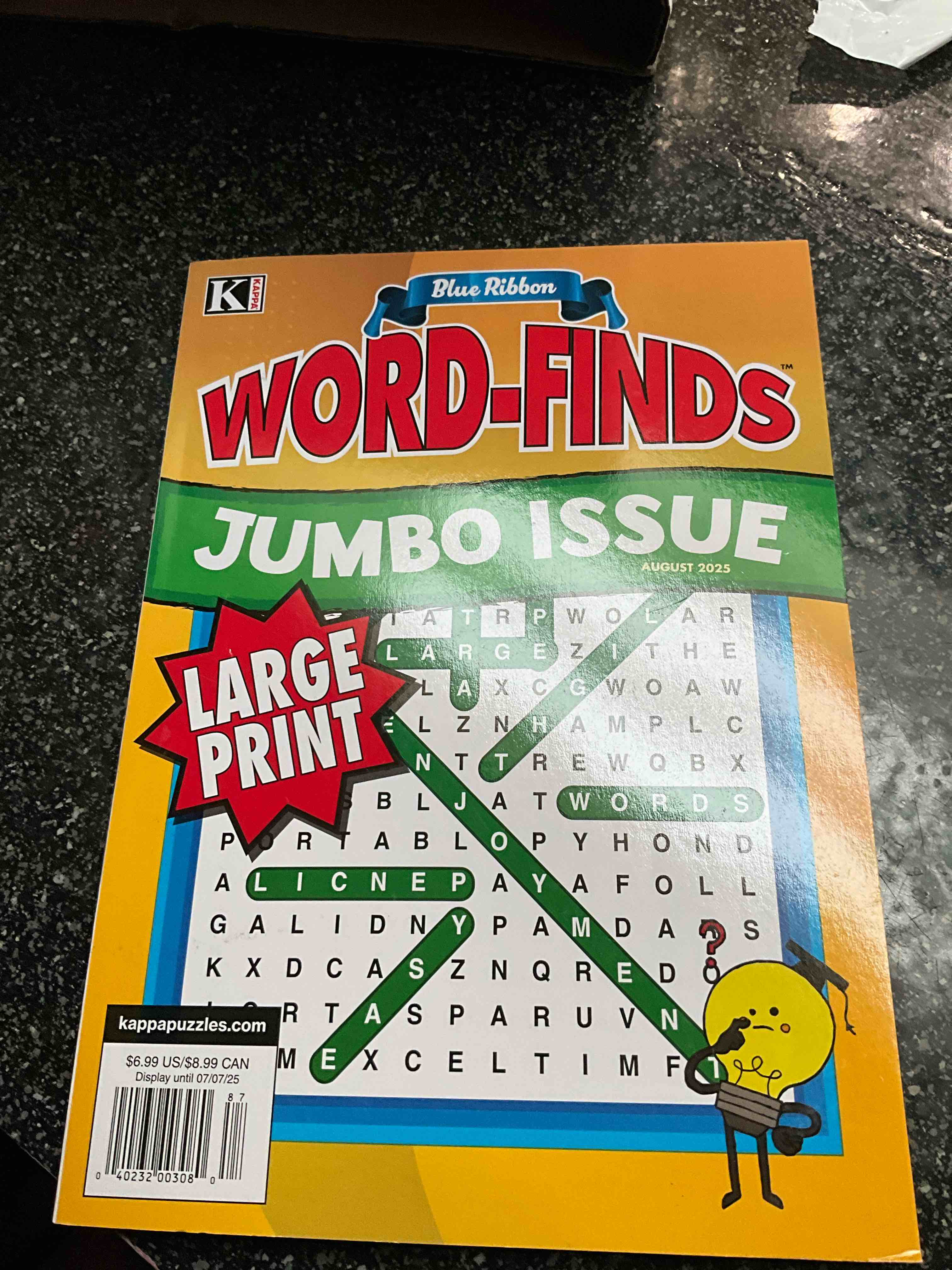 kappa - blue ribbon - word-finds - jumbo issue 