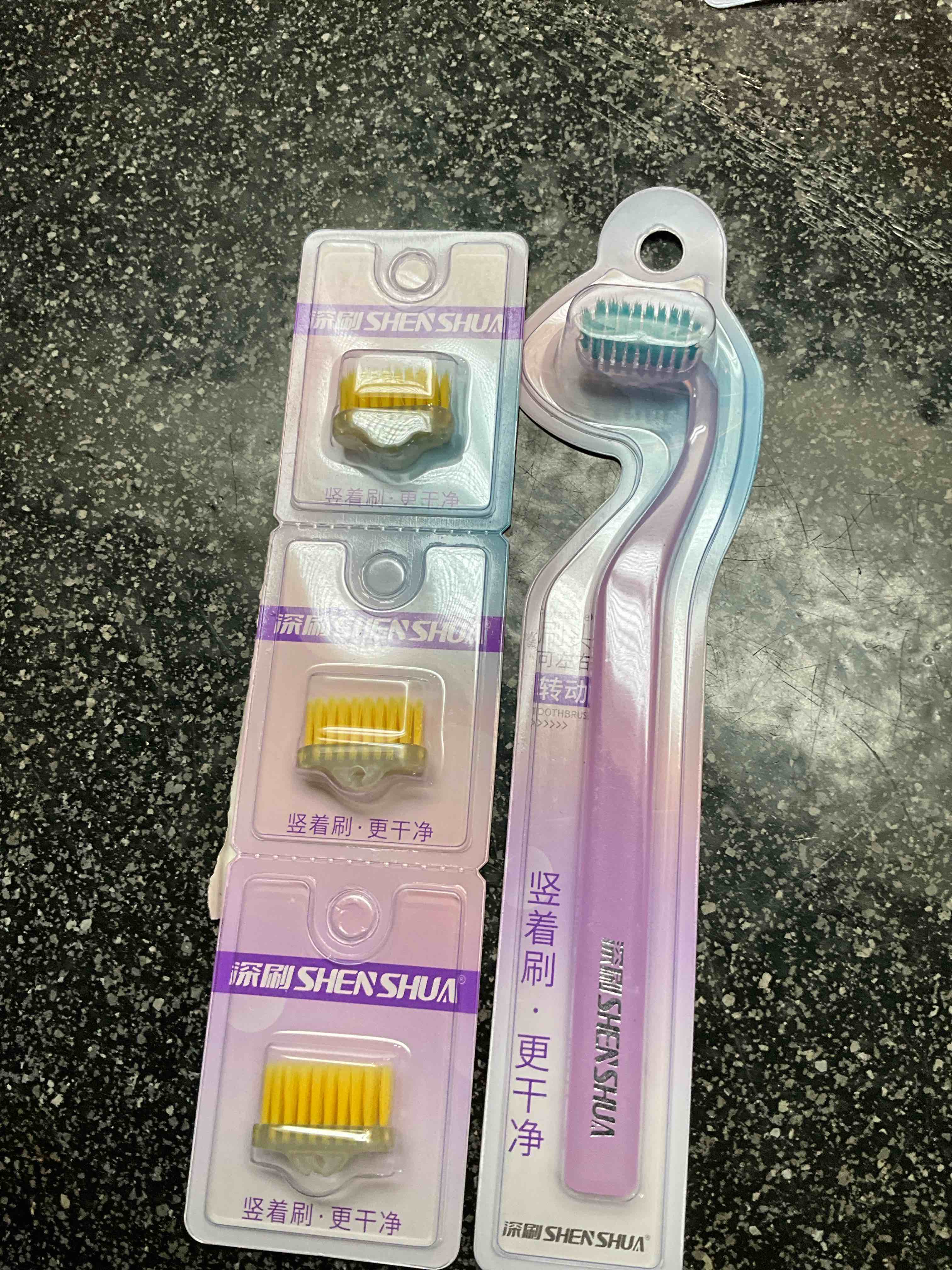 Shenshua Toothbrush with 3 Refill Brushes 