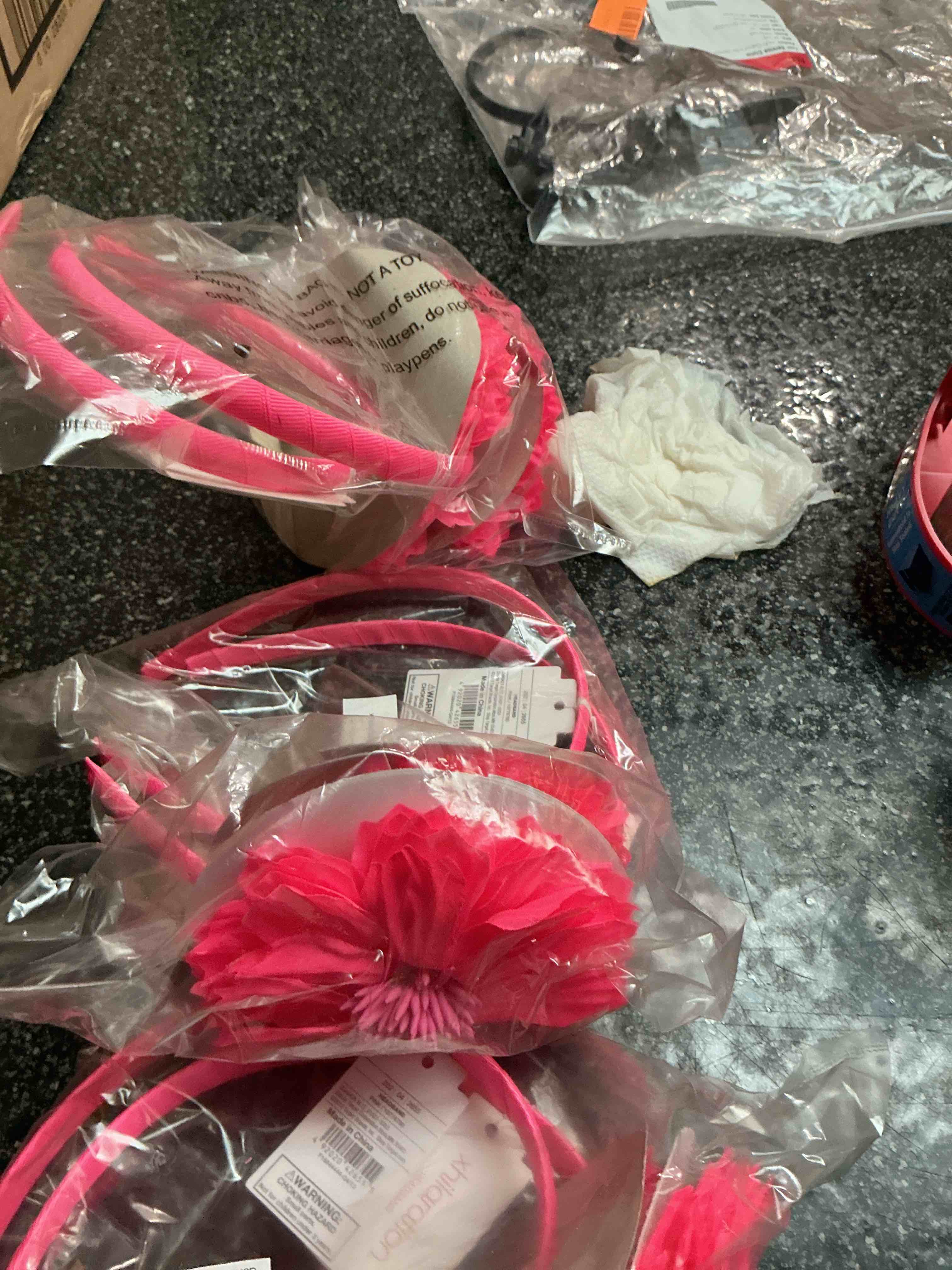  Rose Pedal Pink Headbands  