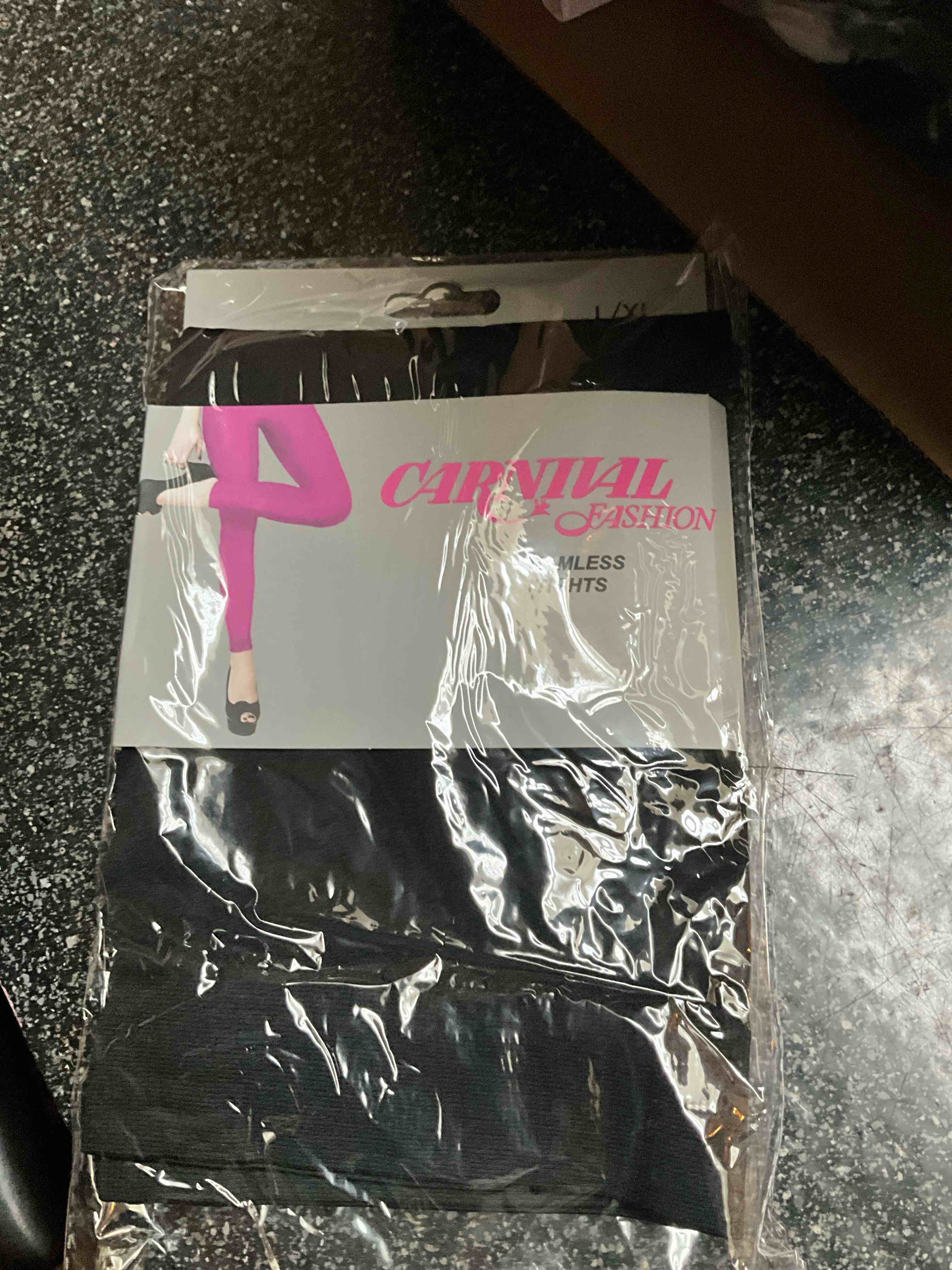 carnival fashion - seamless - tights/leggings - black - size - l/xl