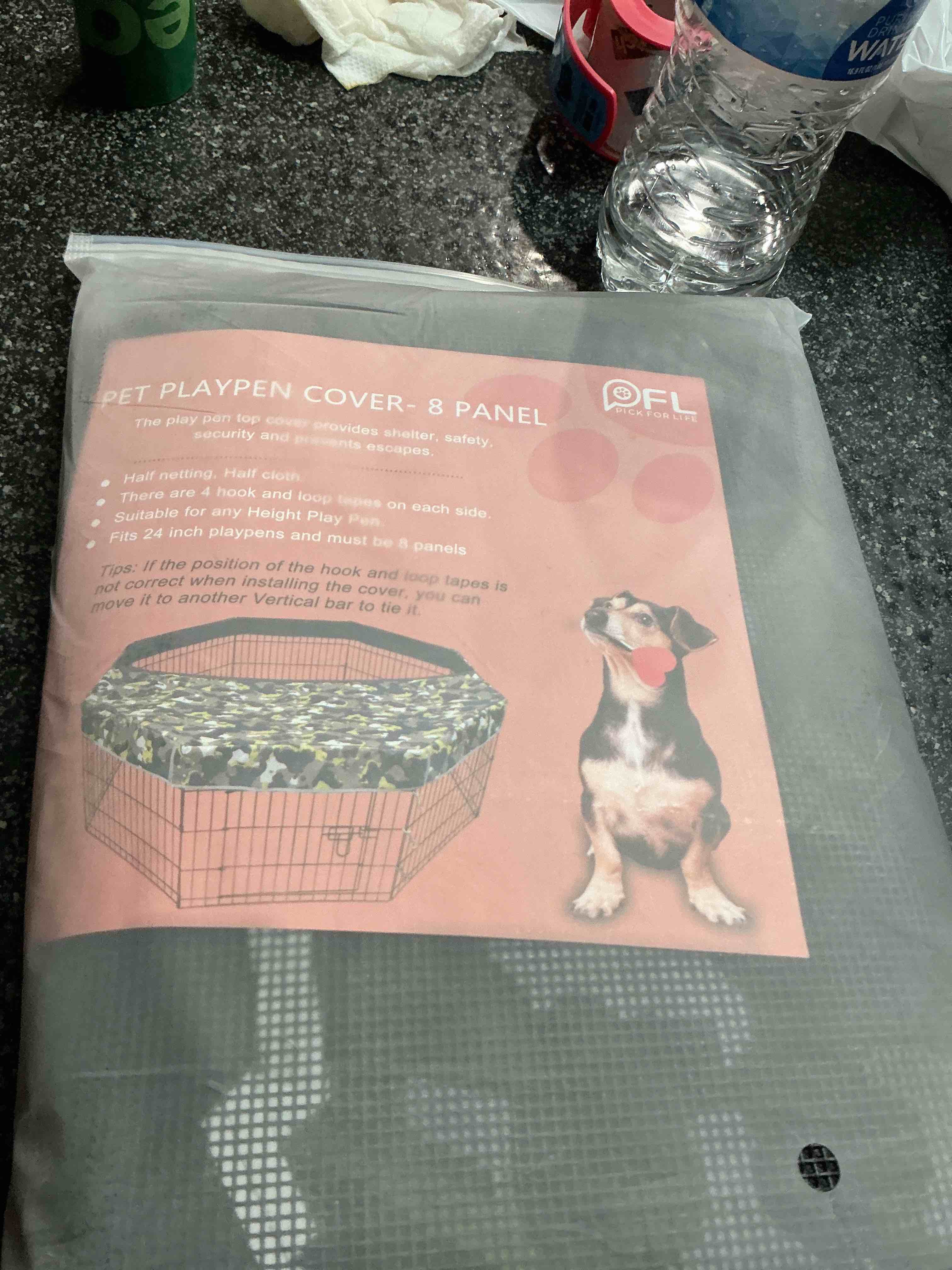 Pet Play Pen Cover 8 Panels Fits A 24 “ Its Has to Be 8 Sides 