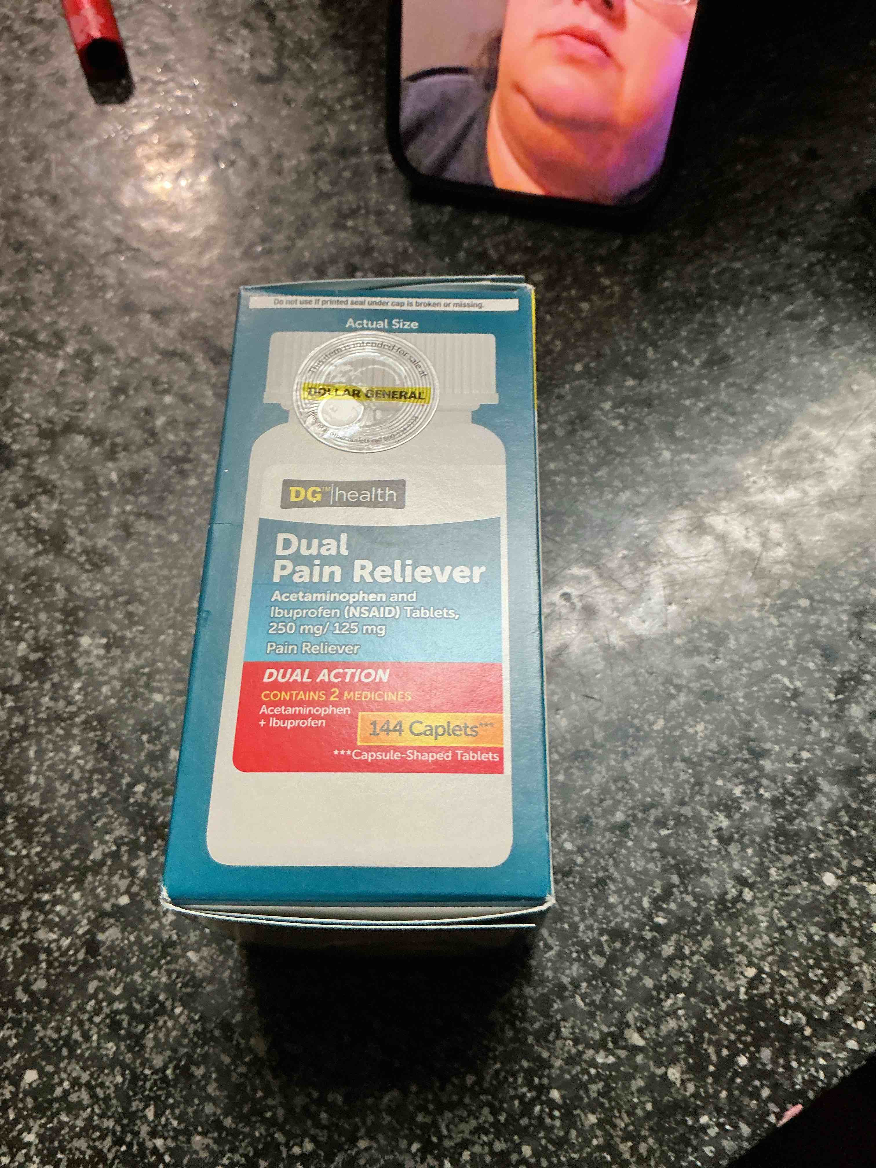 DG Dual Pain Reliever Dual Action 144 Caplets  