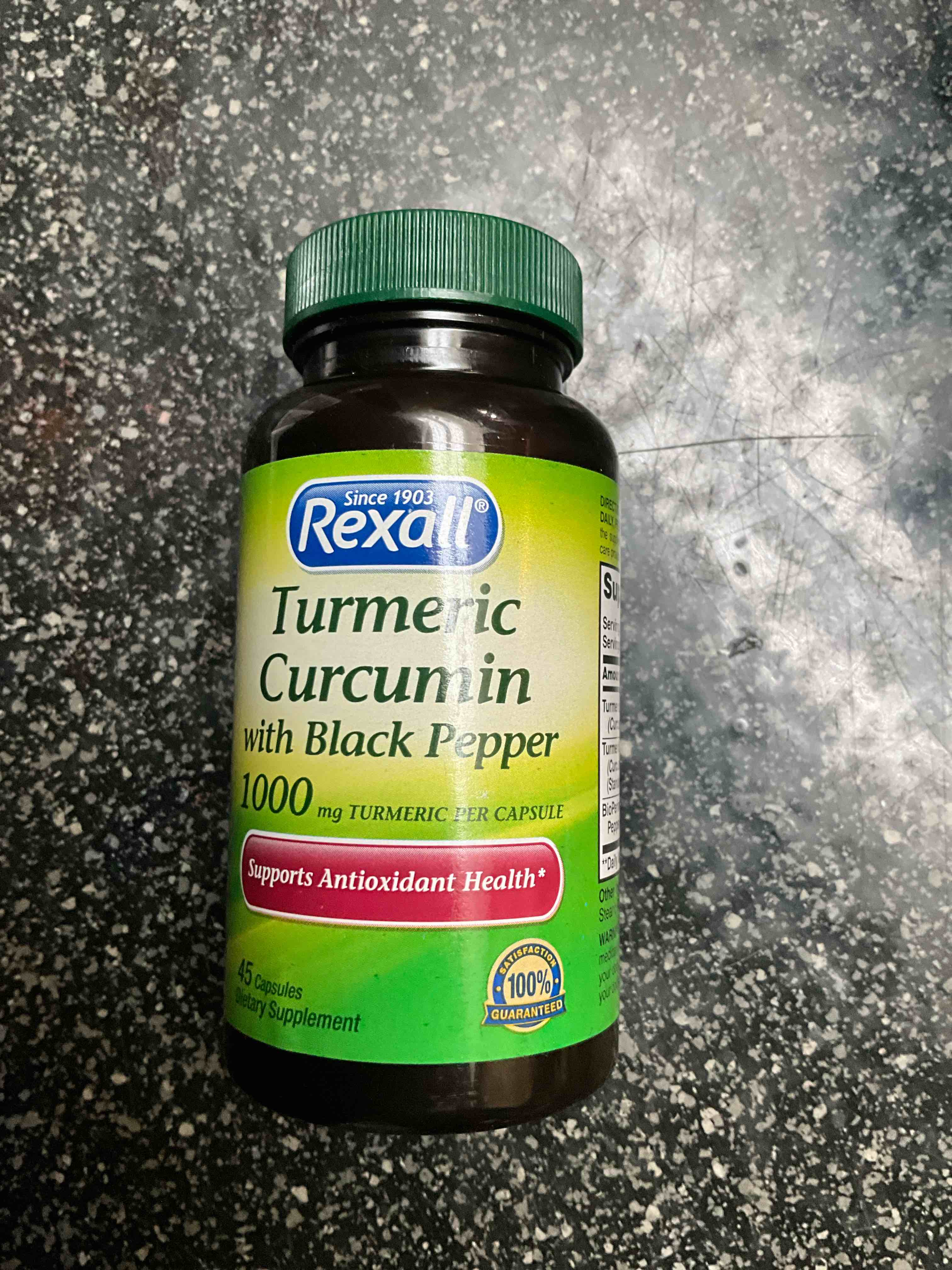 Rexall - Turmeric Curcumin with Black Pepper - 1000 turmeric per cap. - 45 capsules
