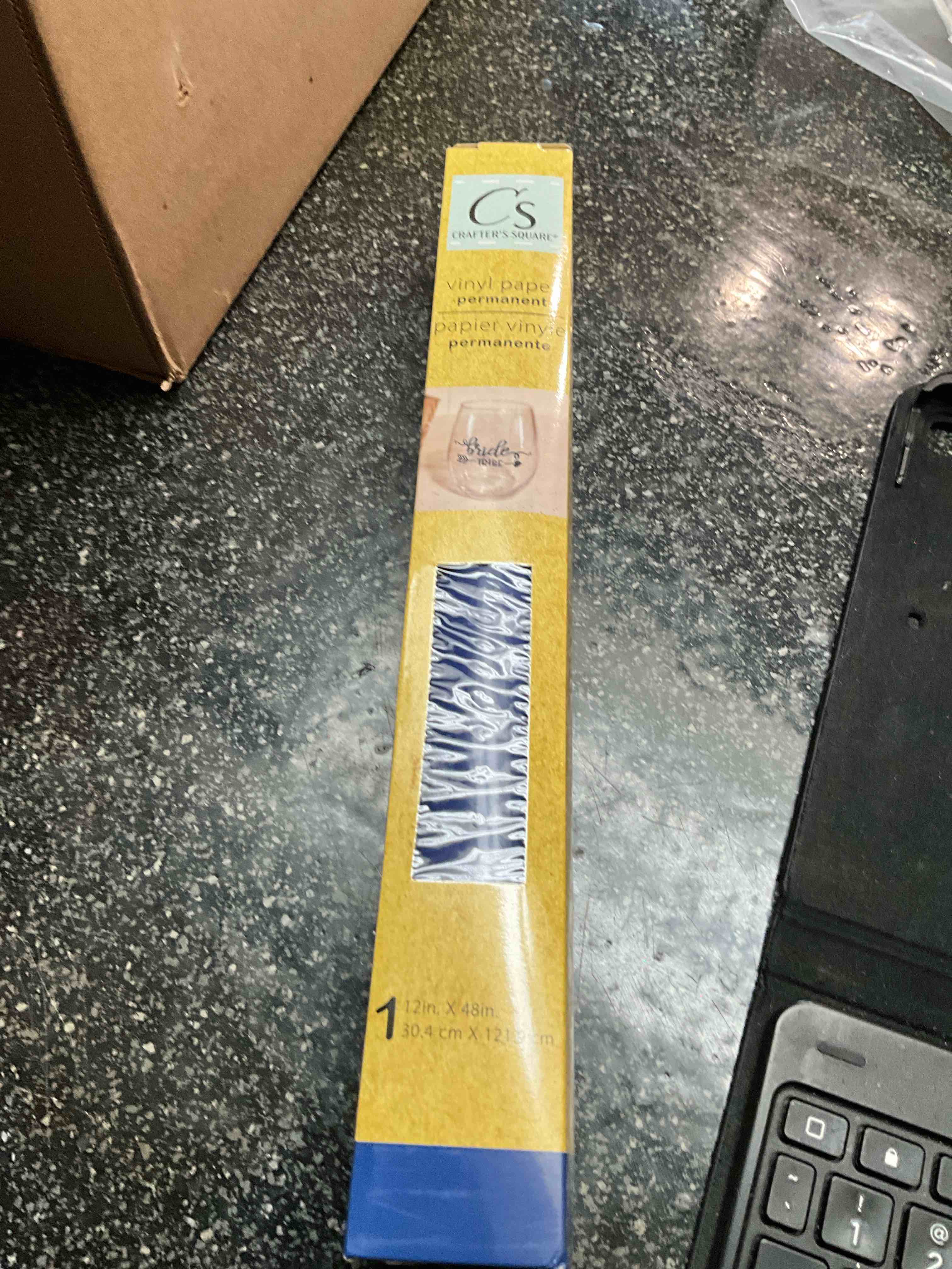 C’S - Crafters Square - Vinyl Permanent Paper - 12 x 48 - Middle Blue 