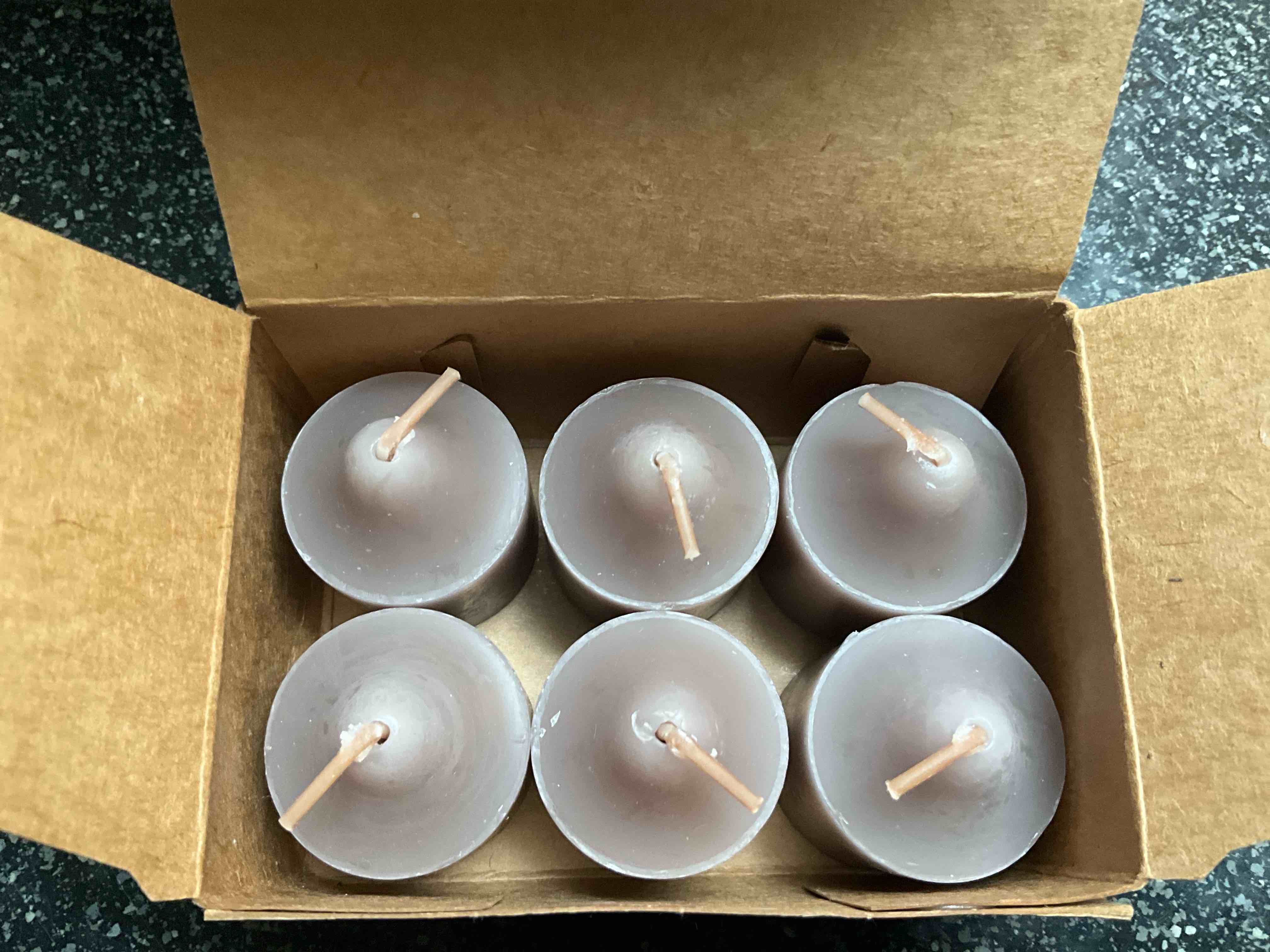 PartyLite - Votive Candles - Grey - 6 count 