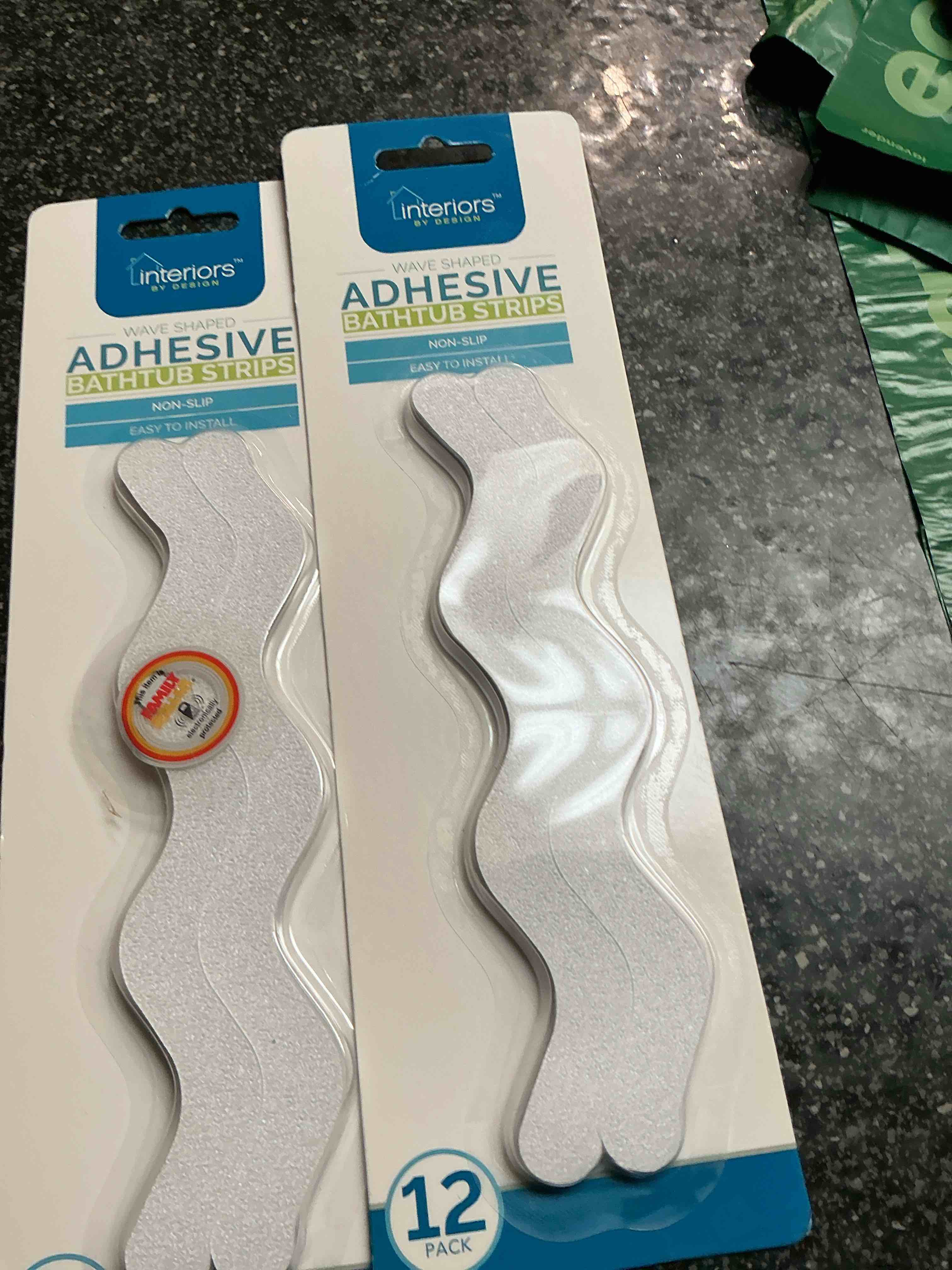 Interiors By Design Wave Shape Adhesive Bathtub Strips 12 In A Pack