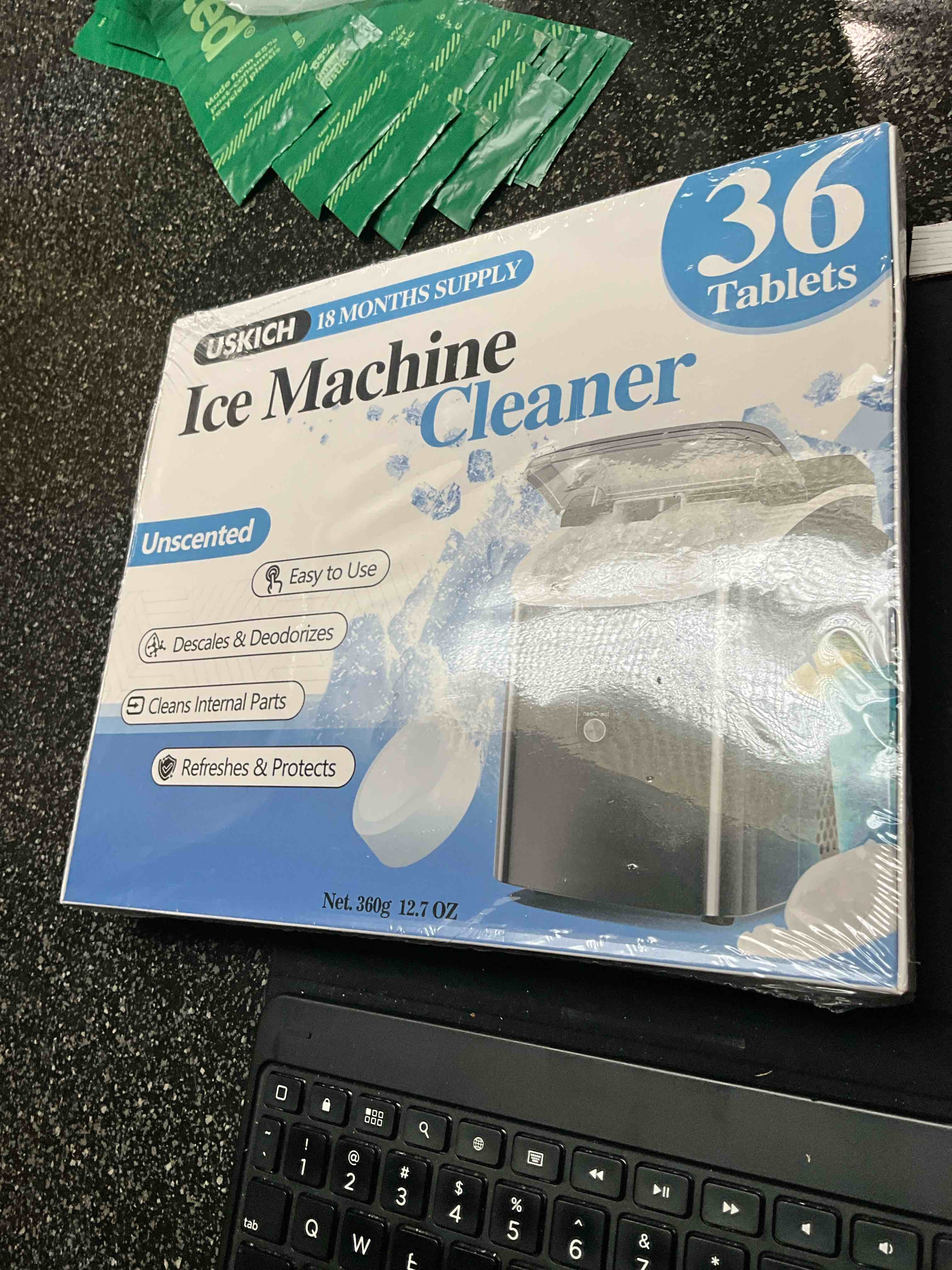 Ice Machine Cleaner Descaler Tablets-36Pack Ice Maker Cleaner Compatible with Frigidaire, Opal, GE Profile, Kitchenaid, Nickel Safe Scale Remover for Countertop, Nugget Ice Makers
