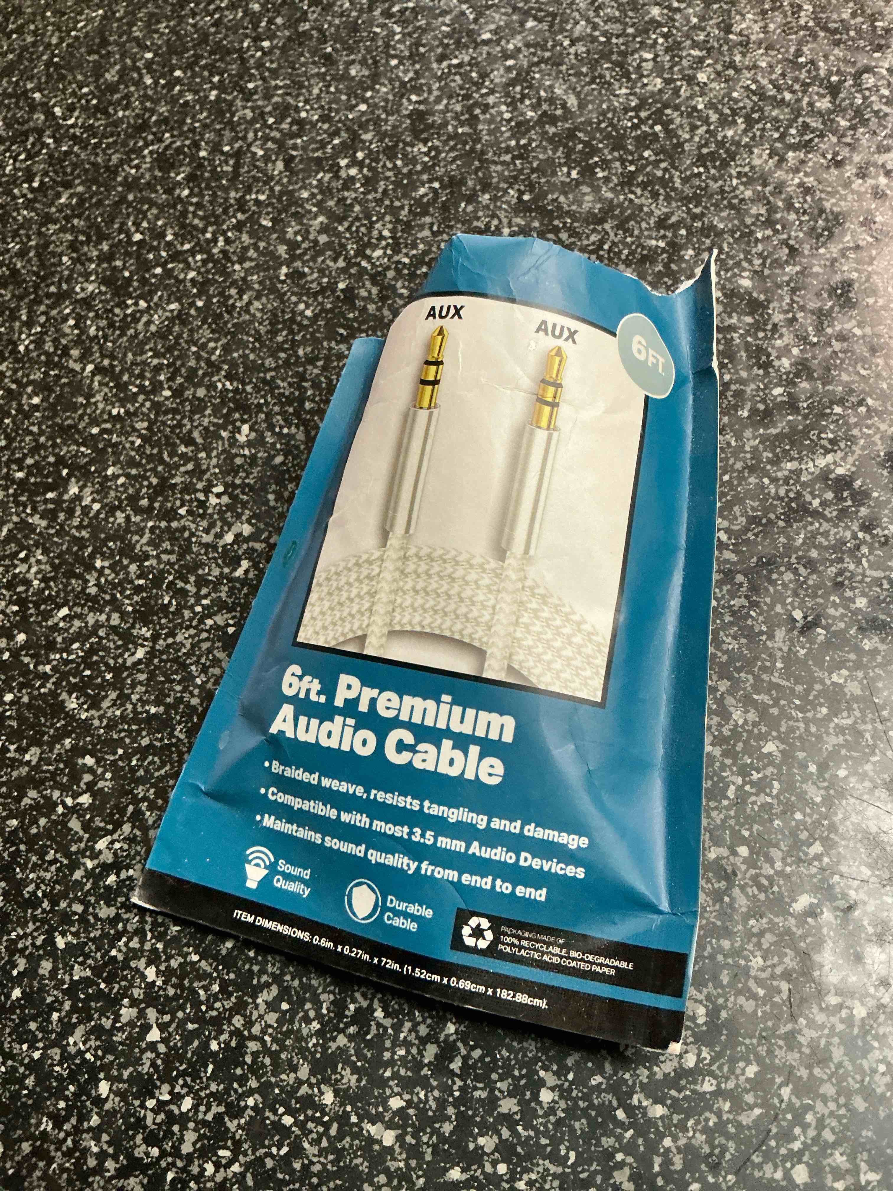 6 Ft Premium Audio Black  Cable