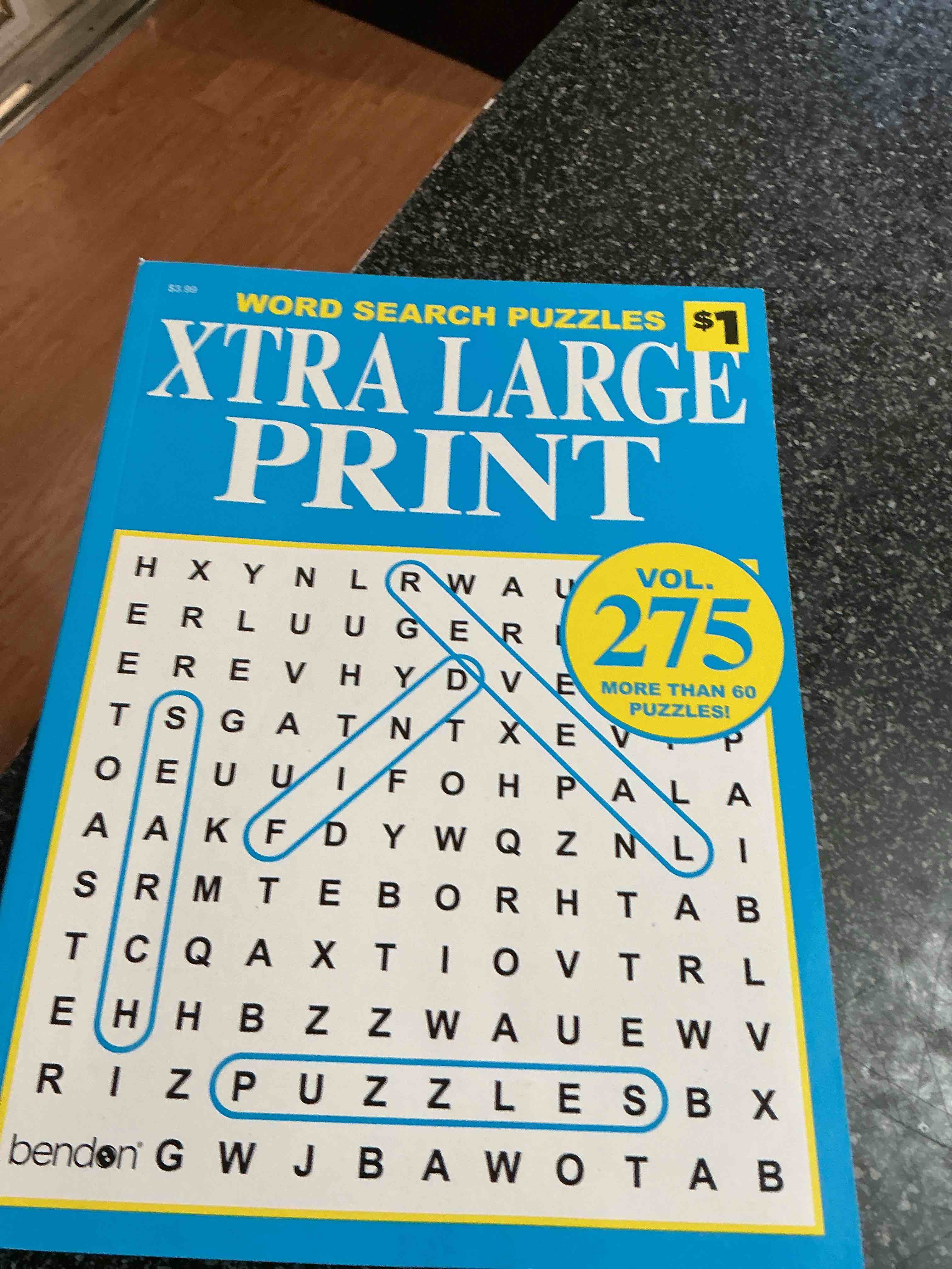 Bendon Word Search Puzzles Xtra Lagre Print 60 = puzzles 