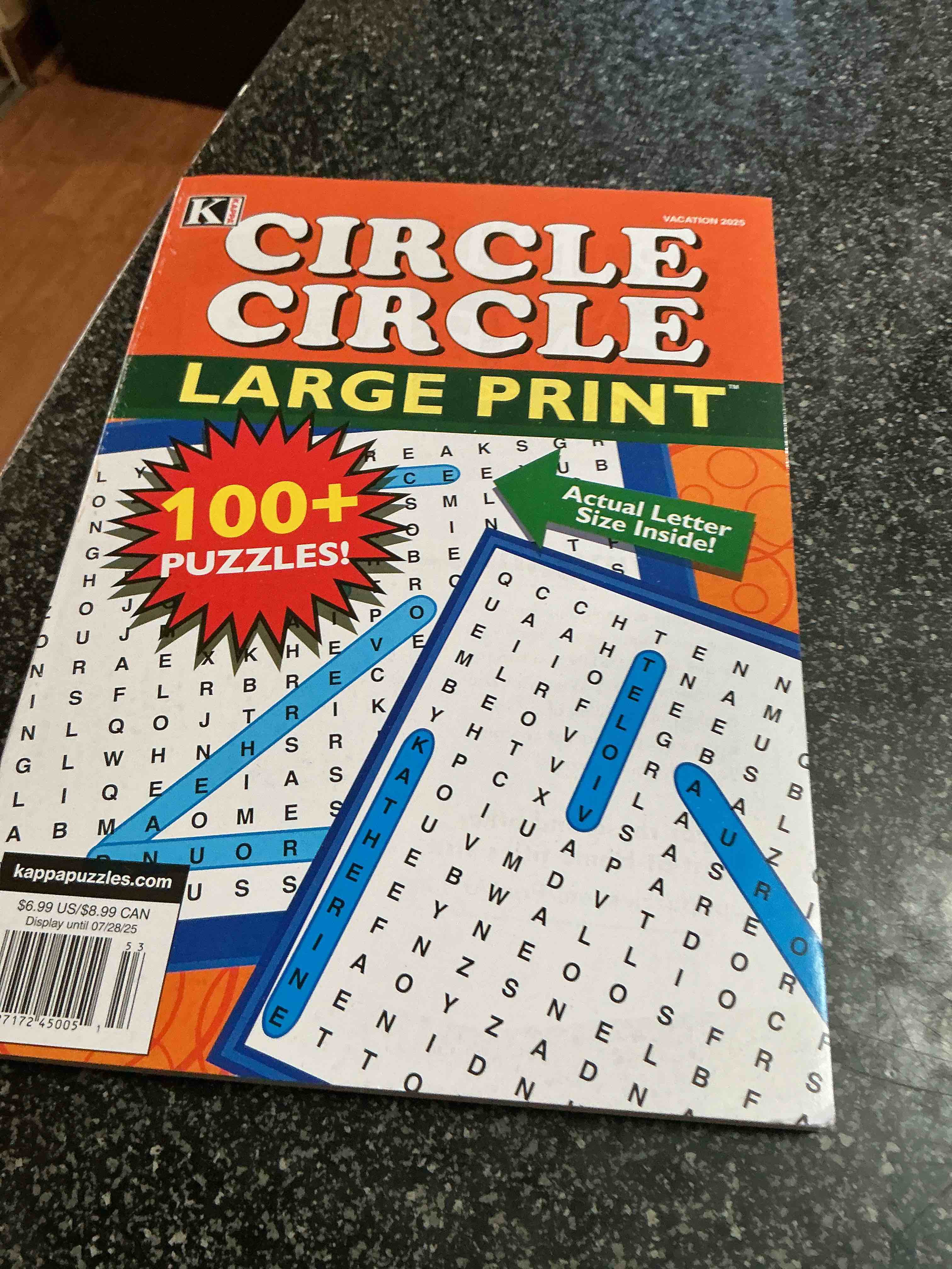Kappa Circle Large Print 100 + Puzzles 