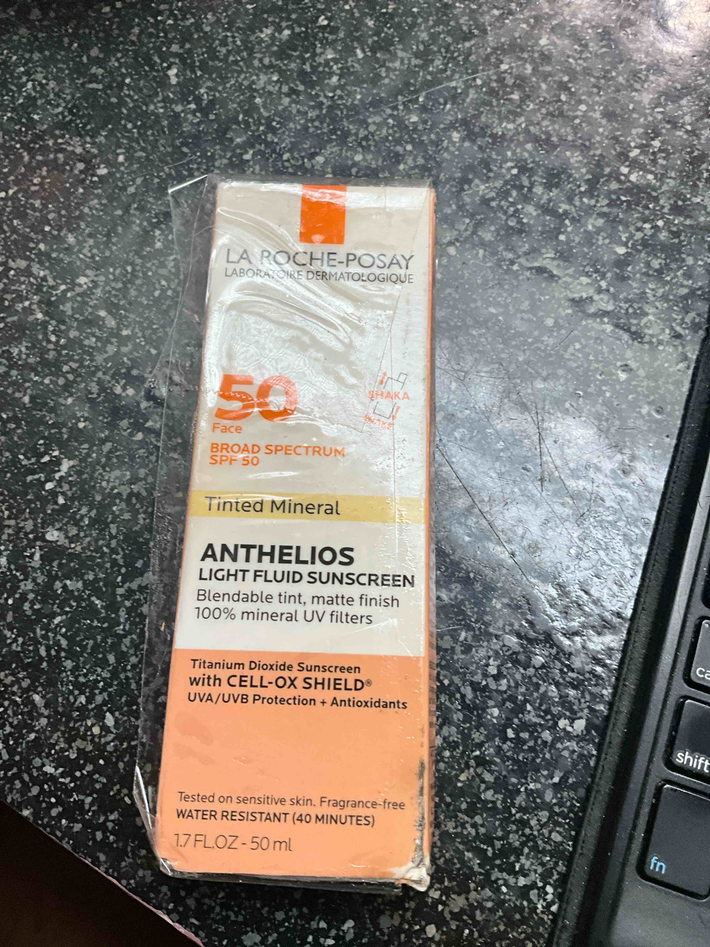 la roche-posay anthelios tinted spf 50 sunscreen & toleriane gentle cleanser travel set - with titanium dioxide & niacinamide