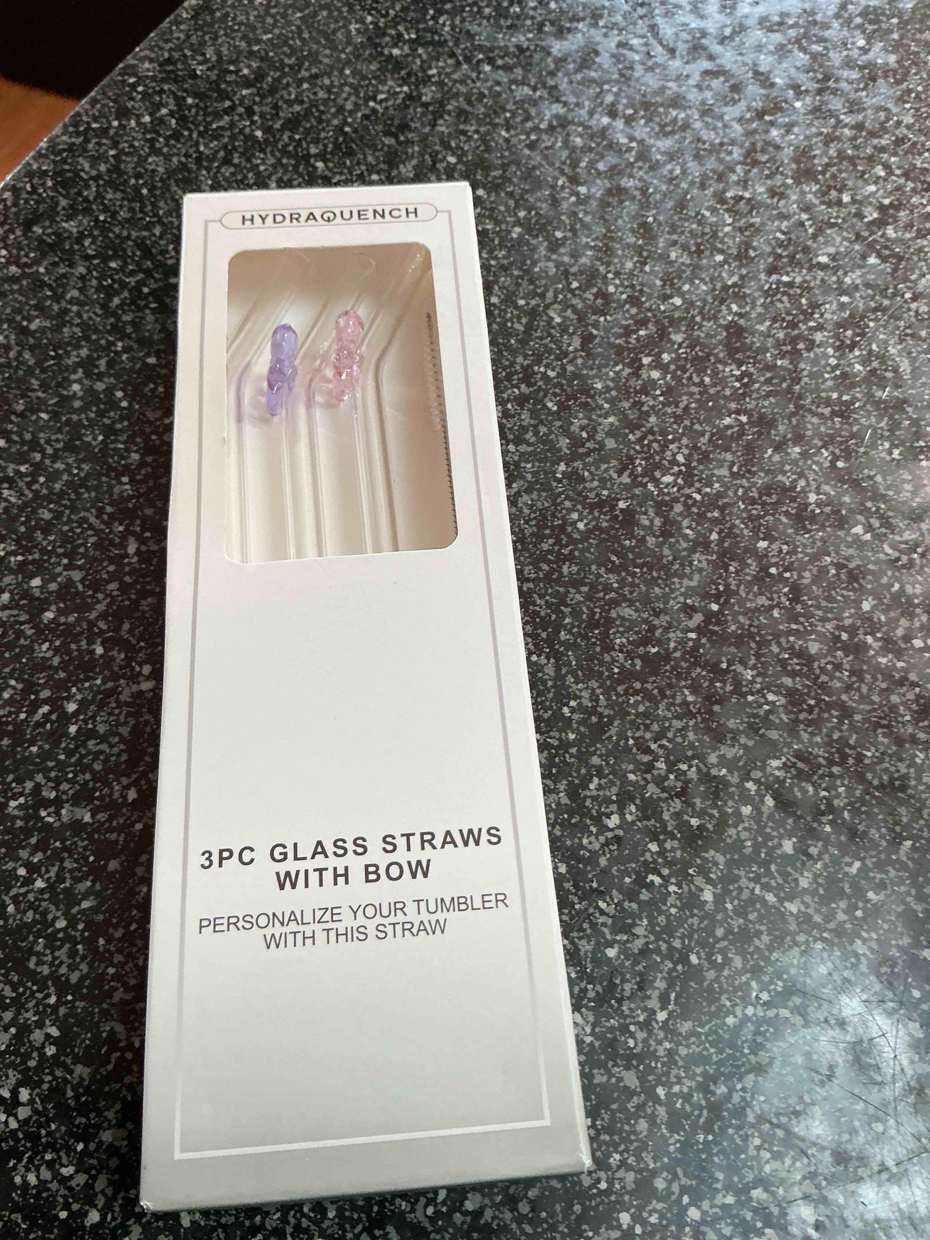 Hydraquench 3 PC. Straws With Bow 