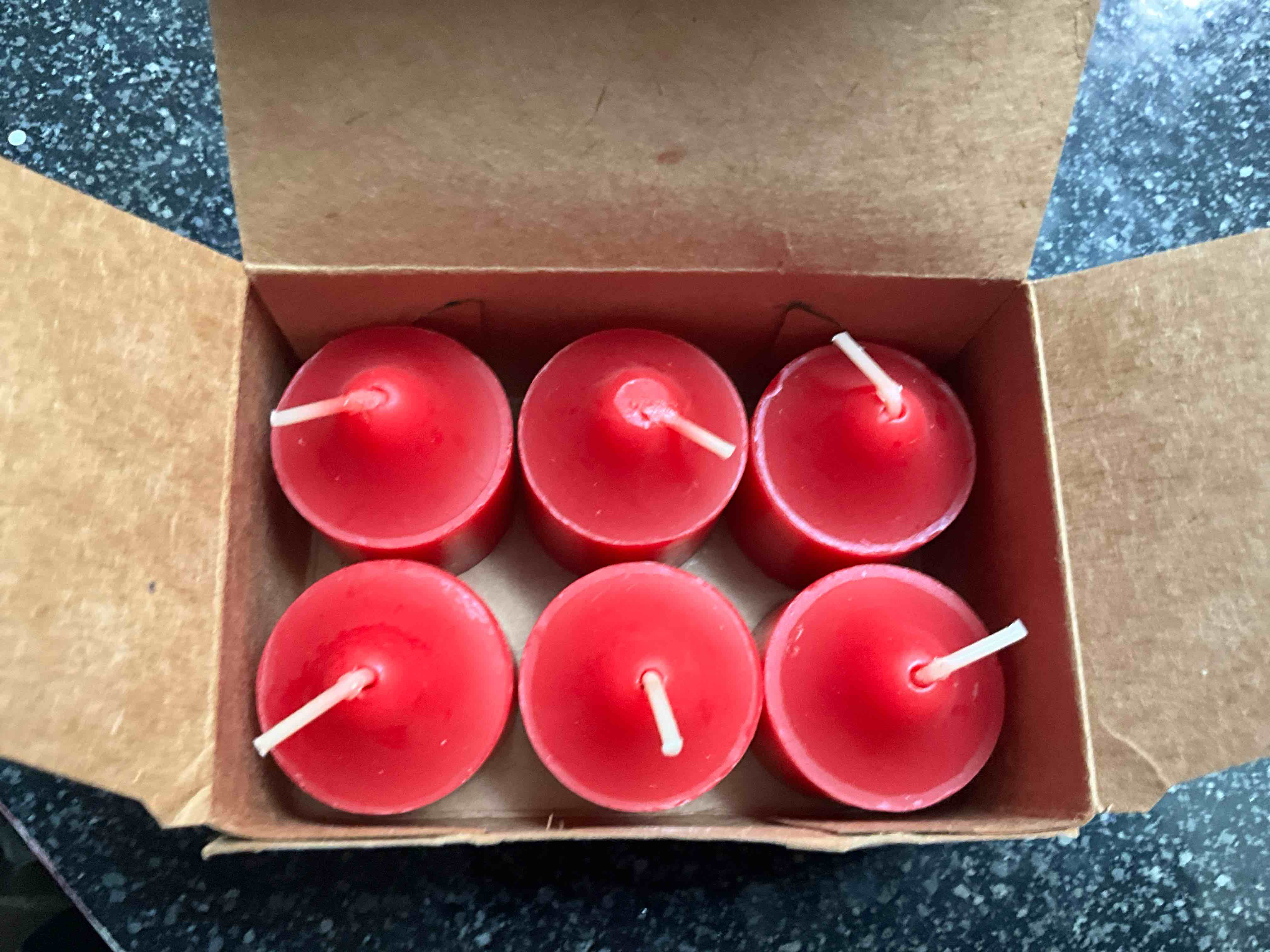 Party Lite - Red - Votive Candles - 6 count 