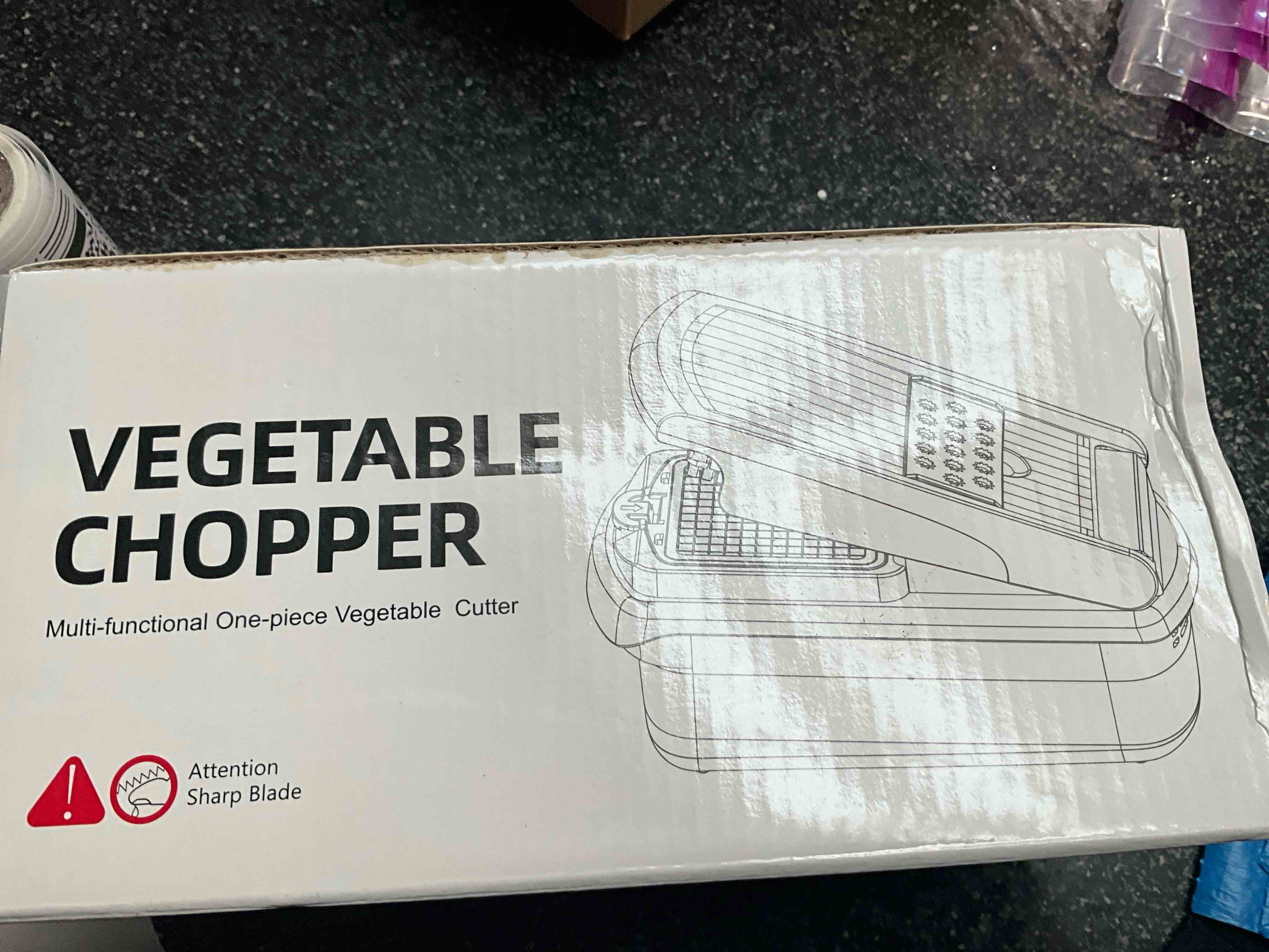 8 Blade All-in-1 Vegetable Chopper Mandoline Slicer with Container, Food Chopper, Onion  Chopper, Veggie Cutter for Salad, Kitchen Gadgets Accessories Essentials, White