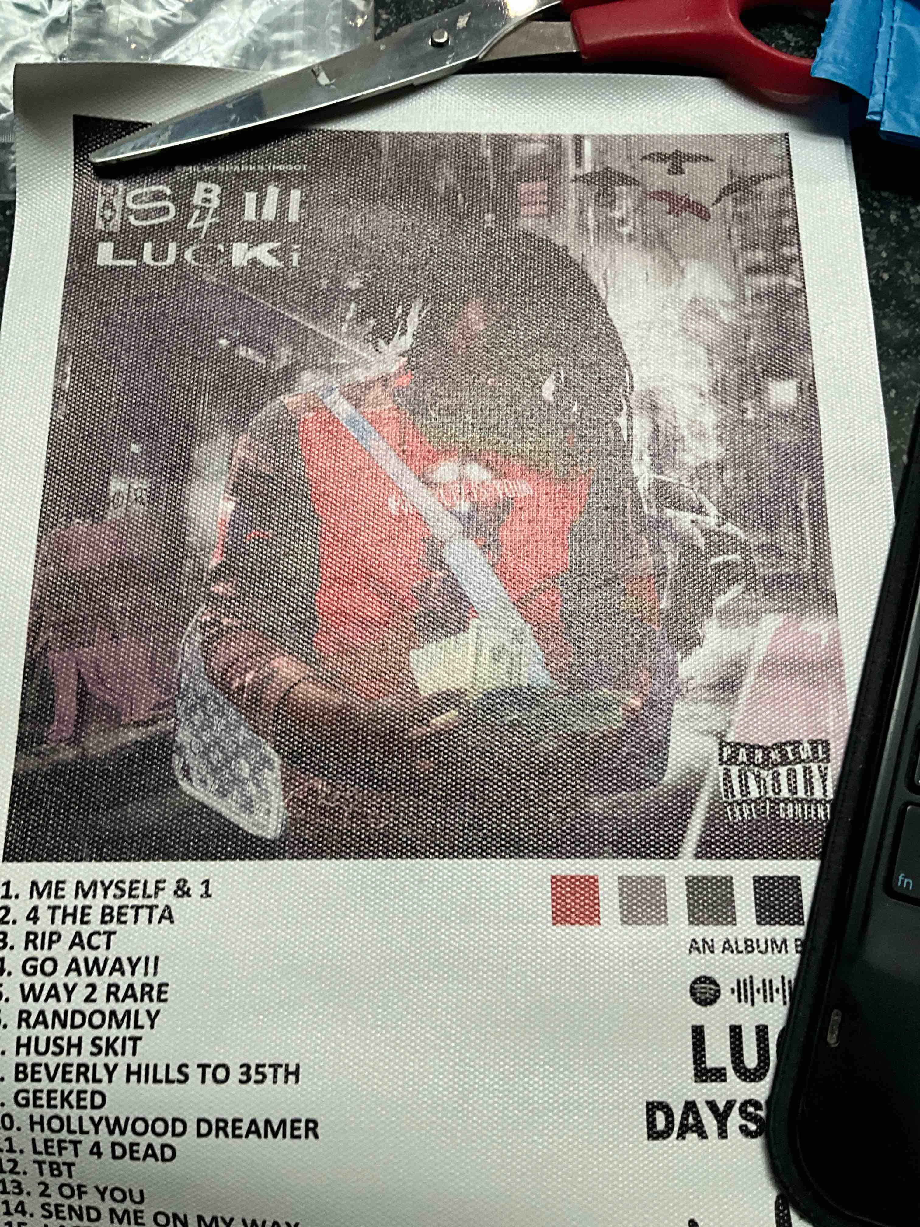 Condition photo showing New/Like New for Lucki Music Album Cover - Posters - 3 count  