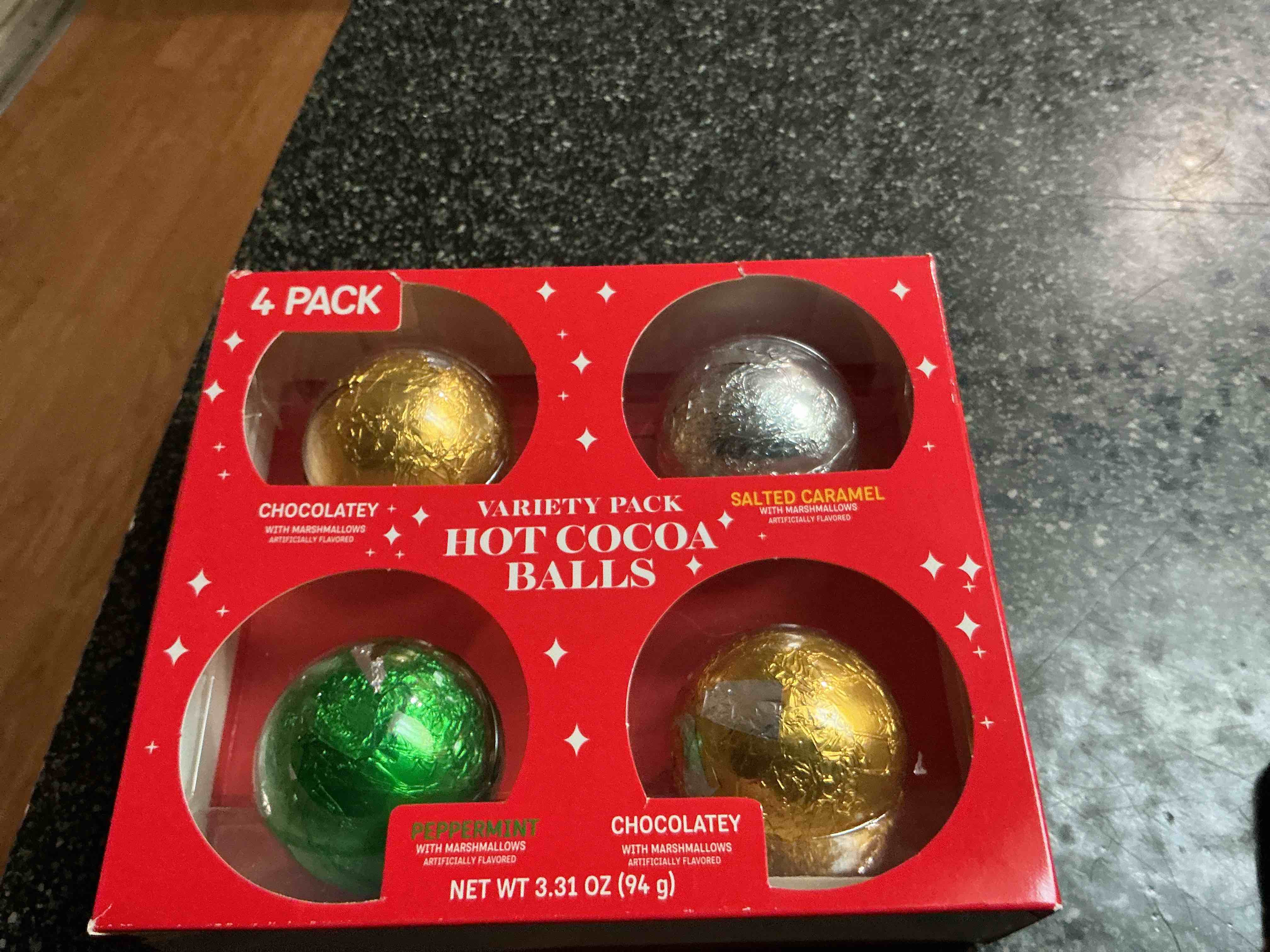 Variety Pack Of Hot Cocoa Balls  Pack Of 8 - Chocolatey - Peppermint - Salted caramel