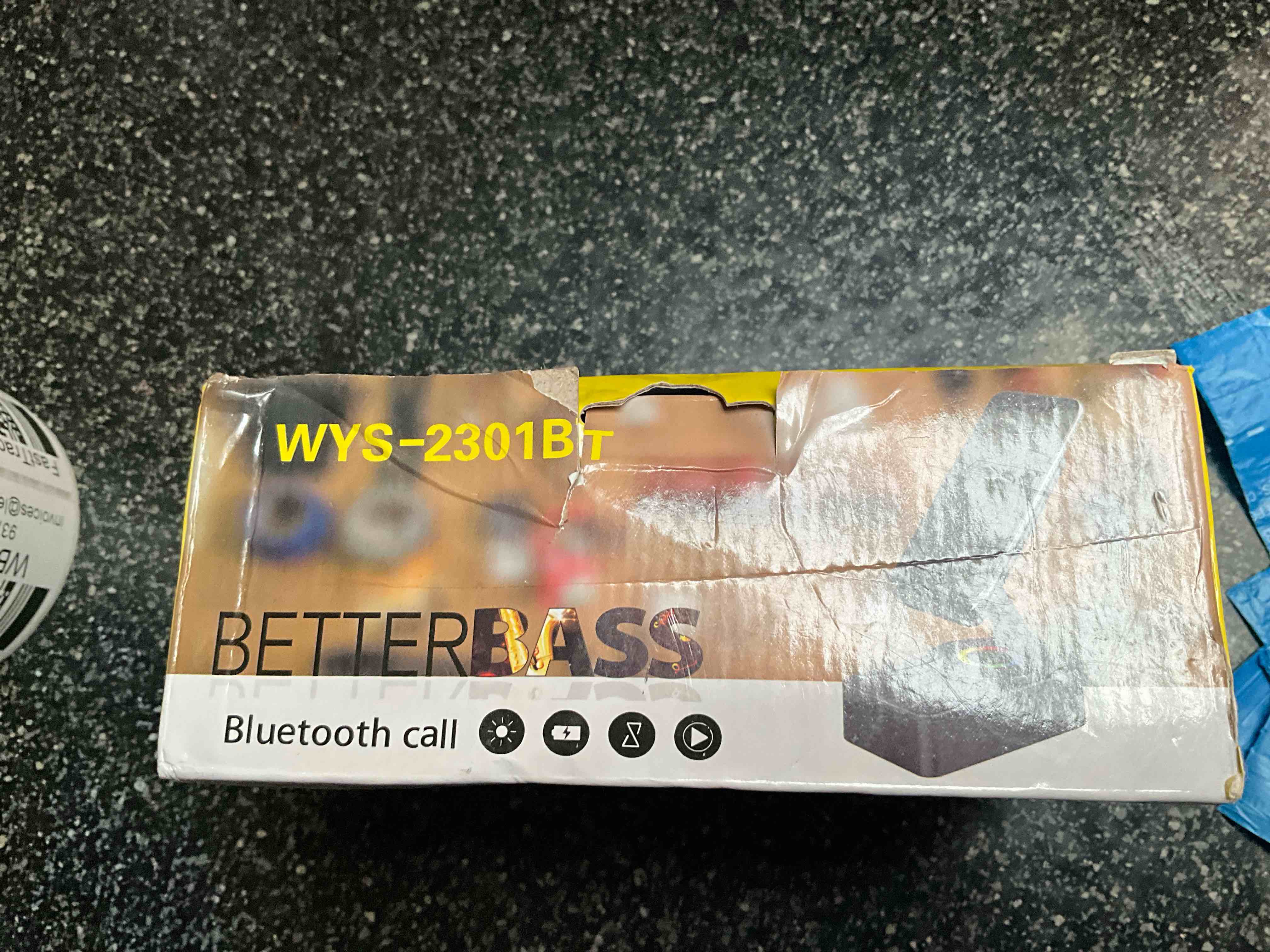 BetterBass - Bluetooth Speaker - WYS-2301-BT - Black 