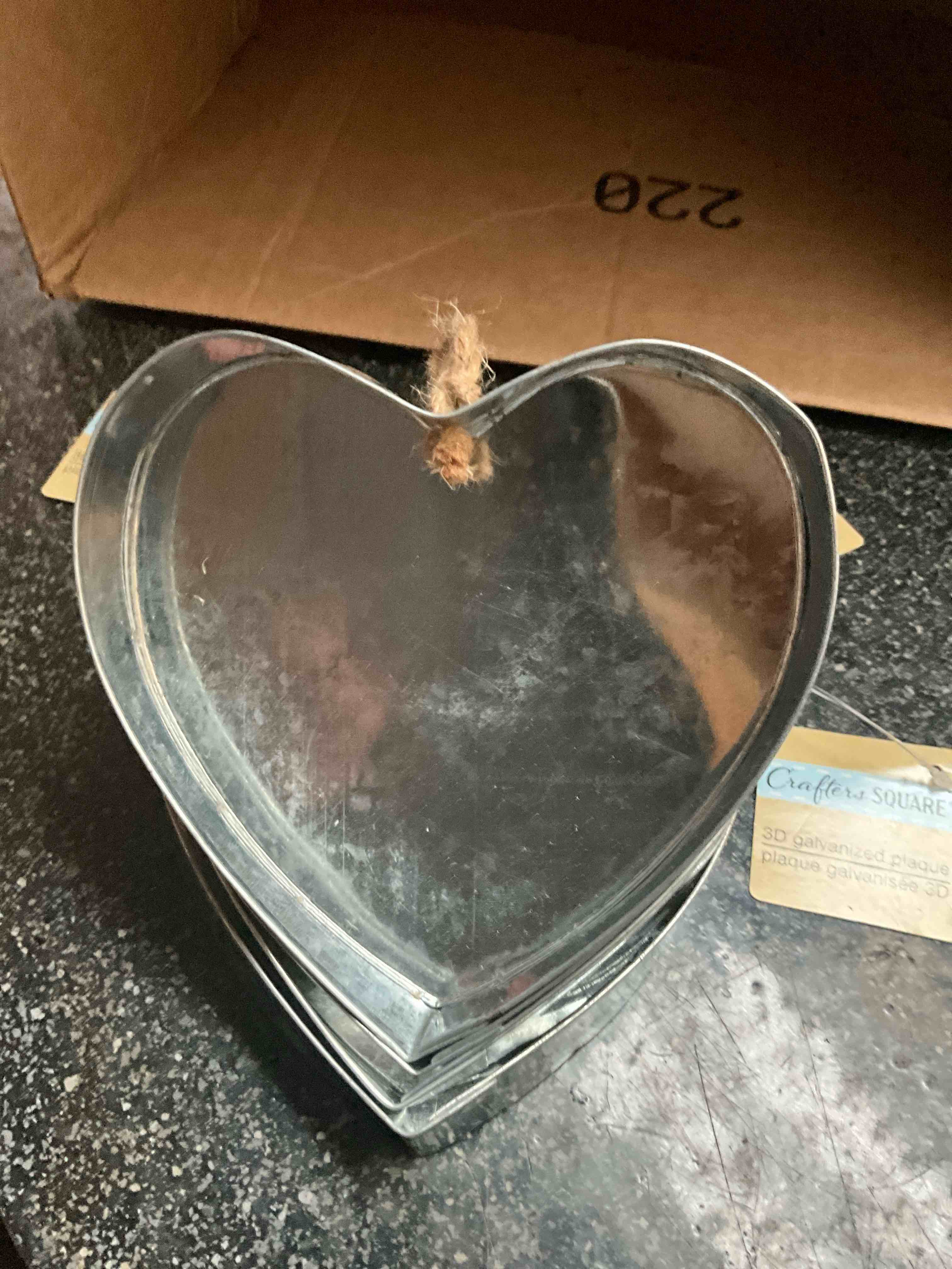 Crafters Square - 3D Galvanized Hearts 