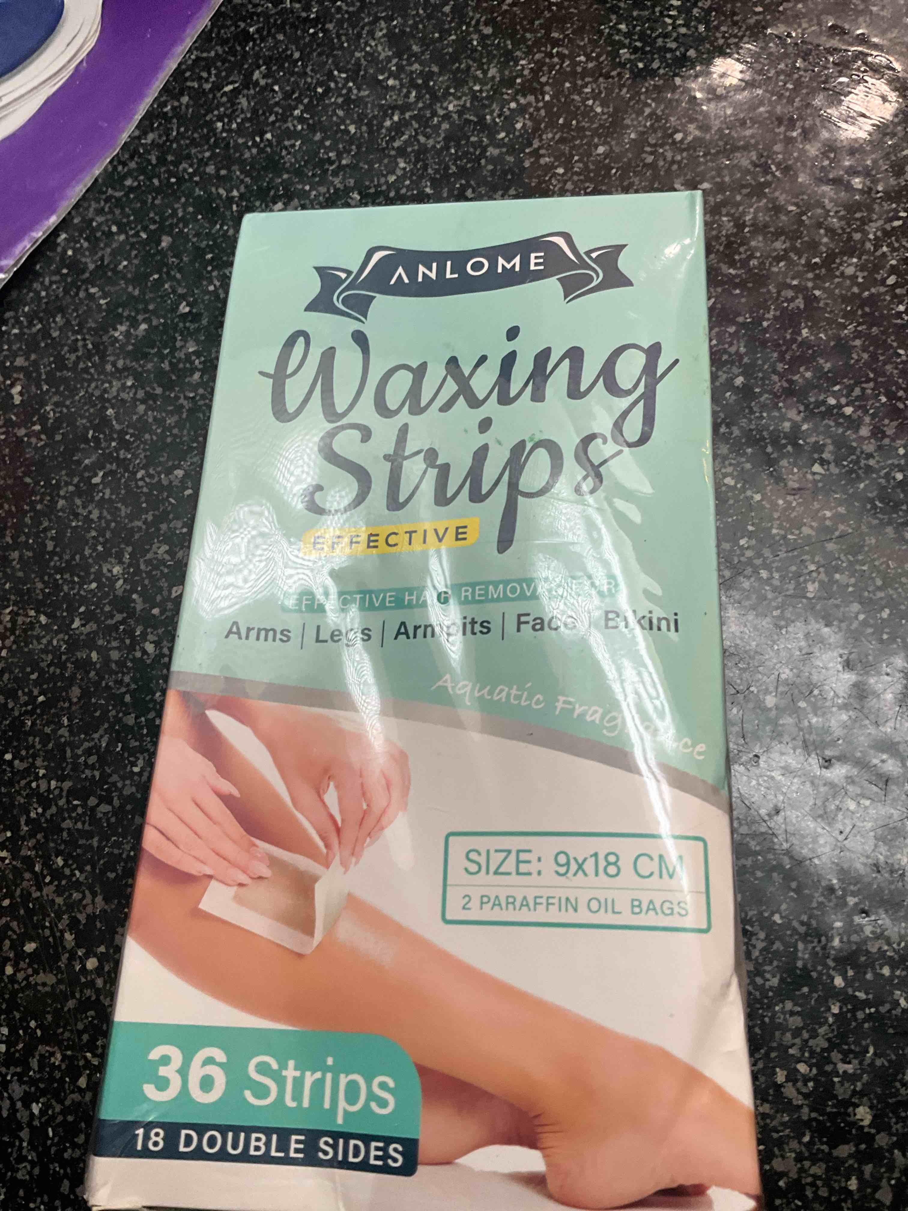 ANLOME Waxing Strips - 36 Strips - double sided - 9 x 18 