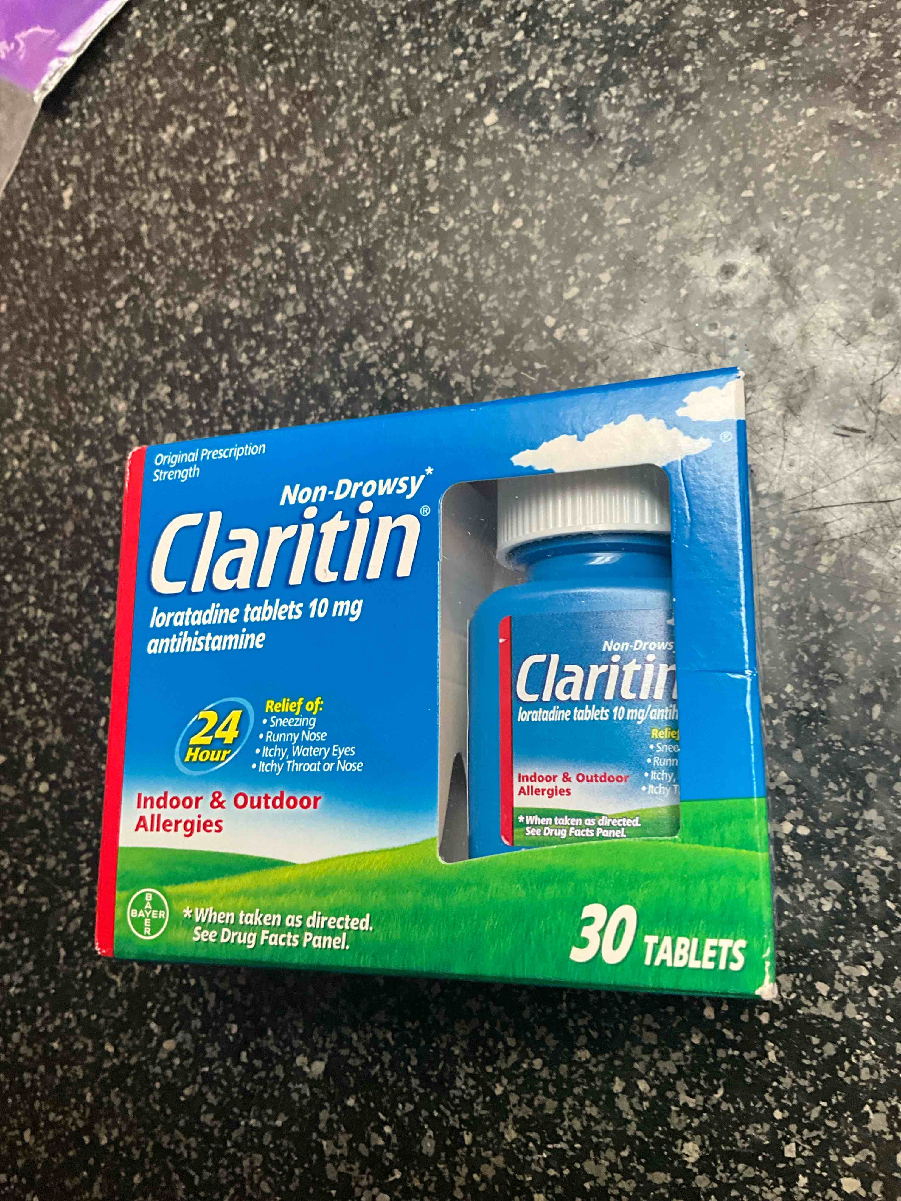 Claritin 24 HR Non Drowsy Allergy Medicine, Loratadine antihistamine tablets, 30 Ct
