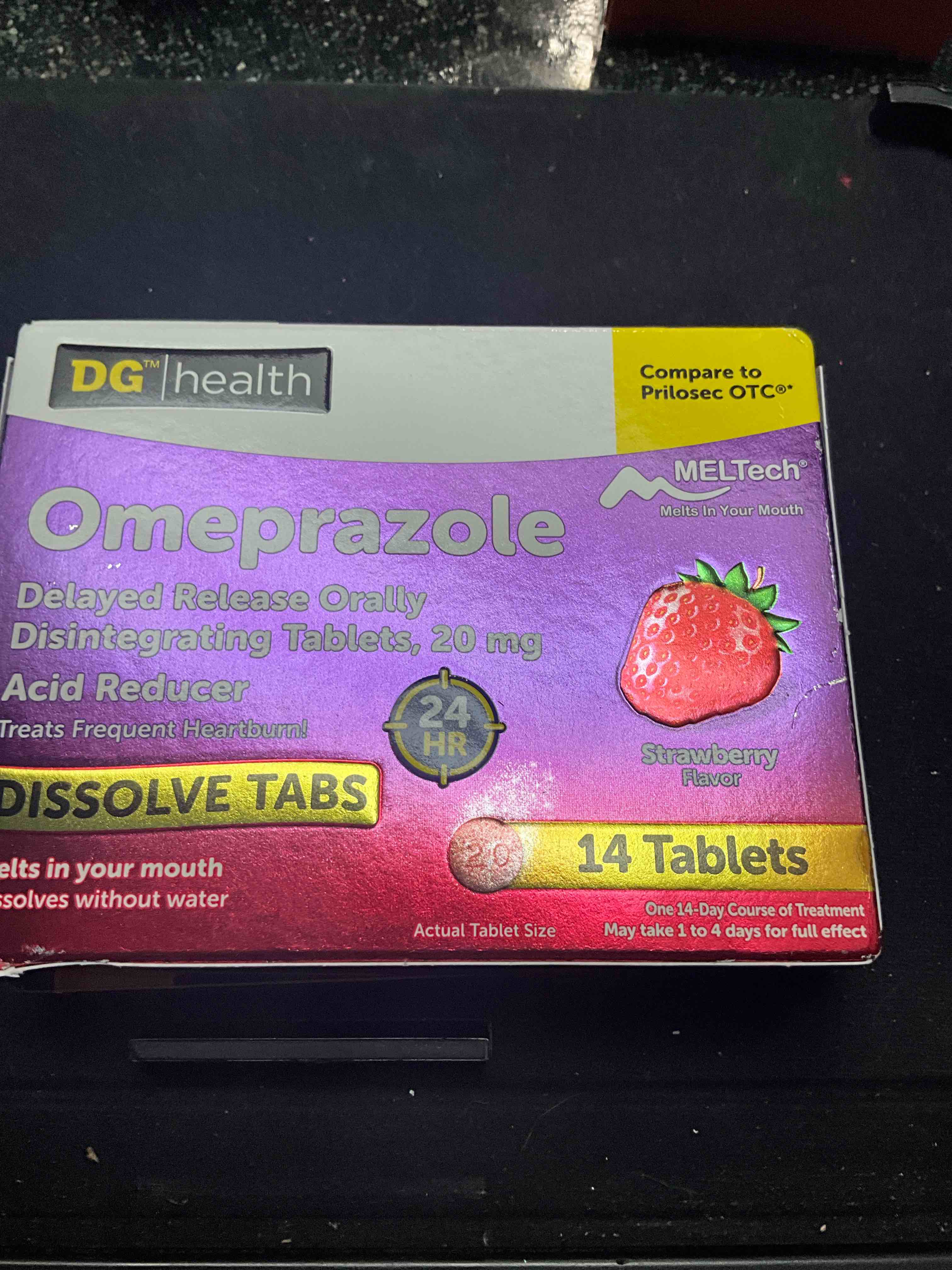 dg health - omeprazole - delayed release orally - dissolve tabs - 14 tabs 