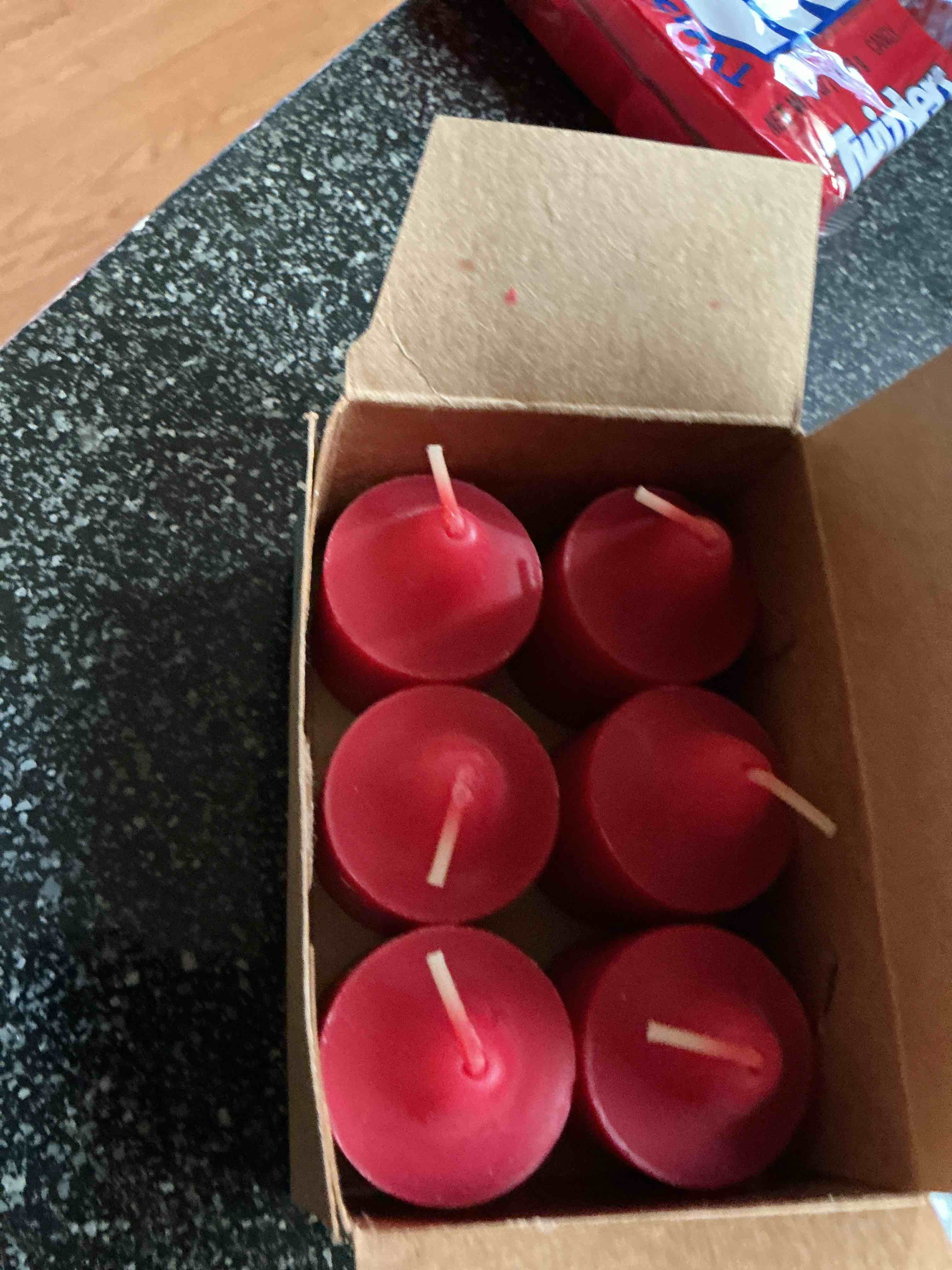party lite red votive candles 6 count  