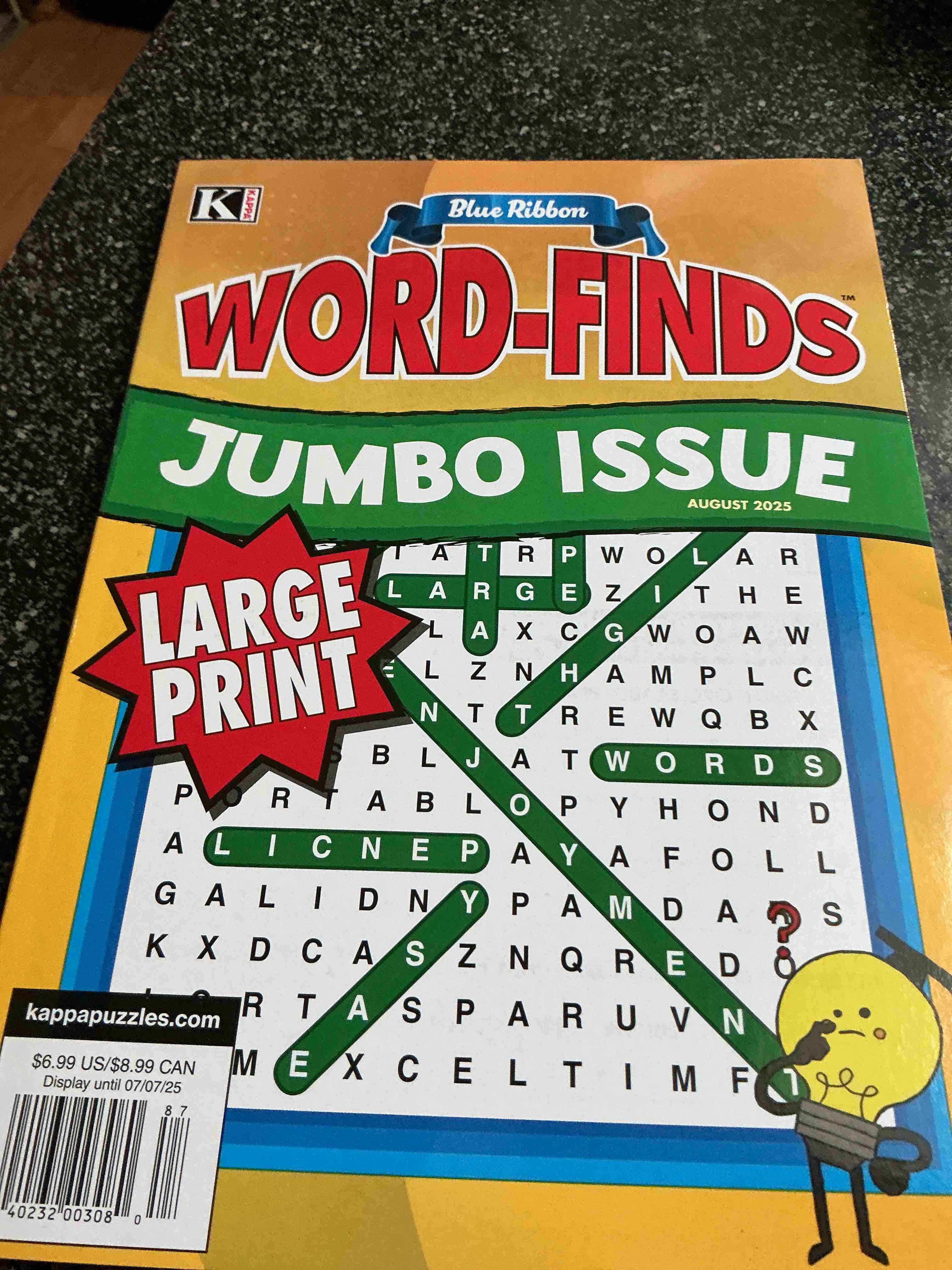 kappa blue ribbon word - finds jumbo issue large print 