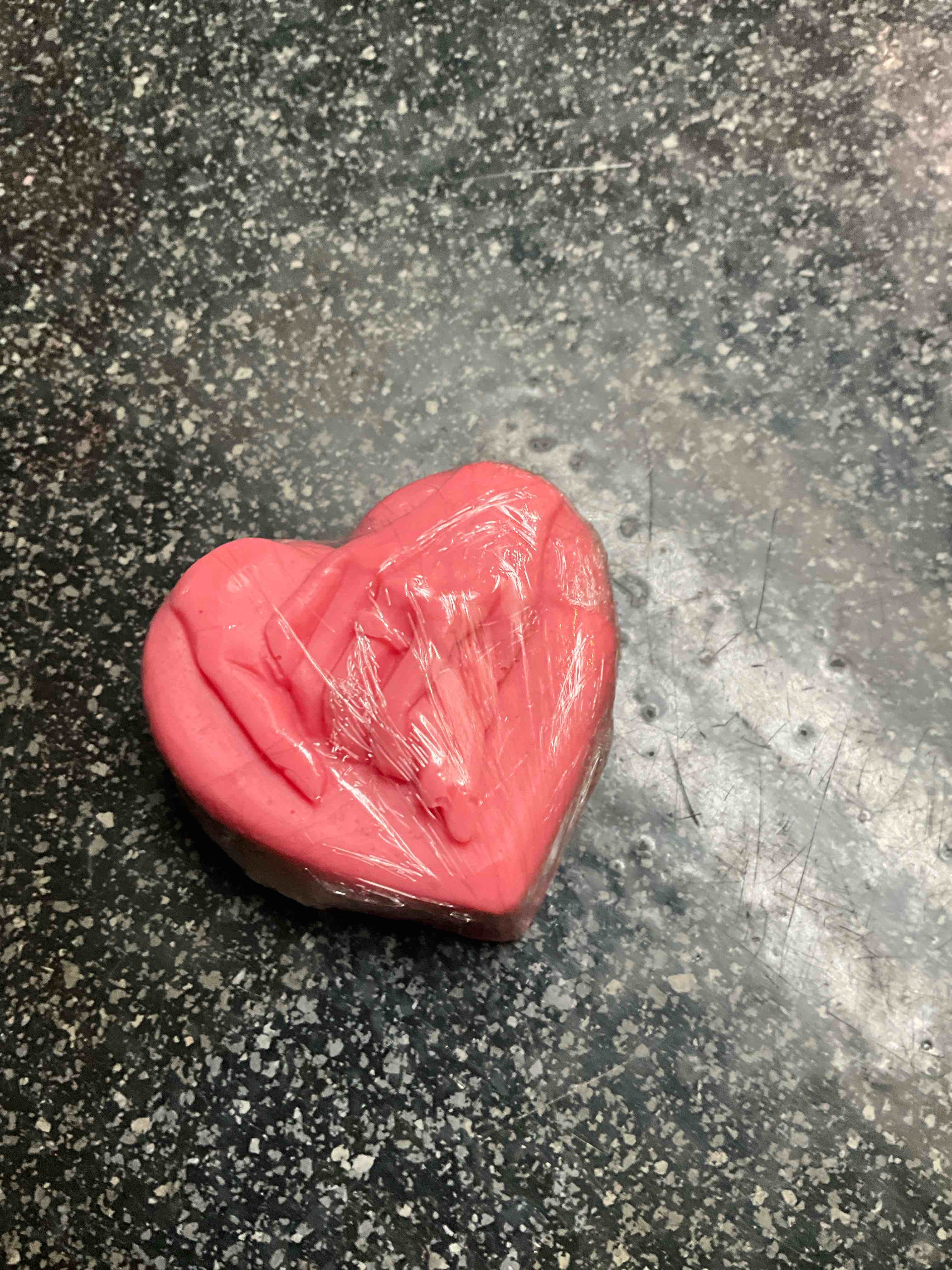 Condition photo showing New/Like New for 311 ELM - 100% handmade - Heart with wedding ring - Coconut/Castor Oil Soap