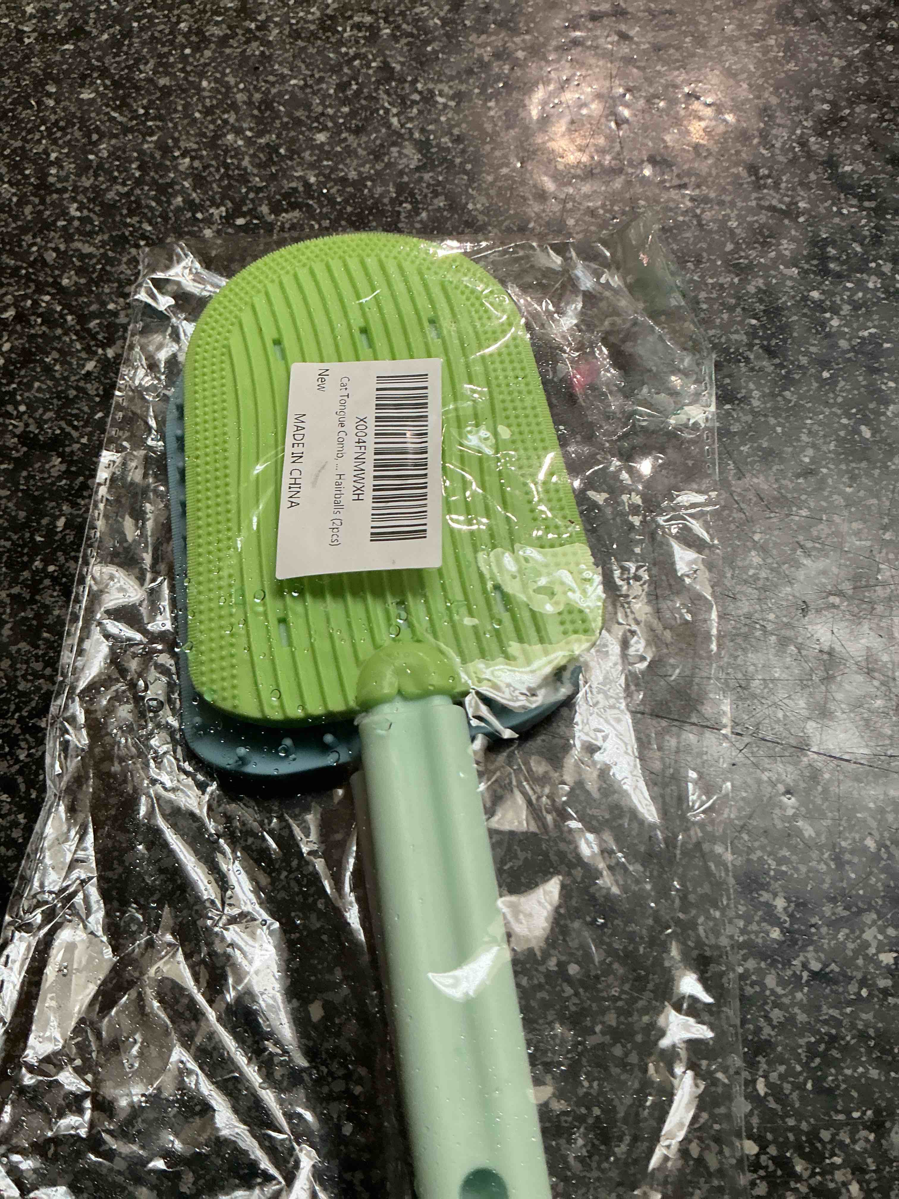 Condition photo showing New/Like New for Cat Tongue Comb Hairball 2 Pcs. In Bag  