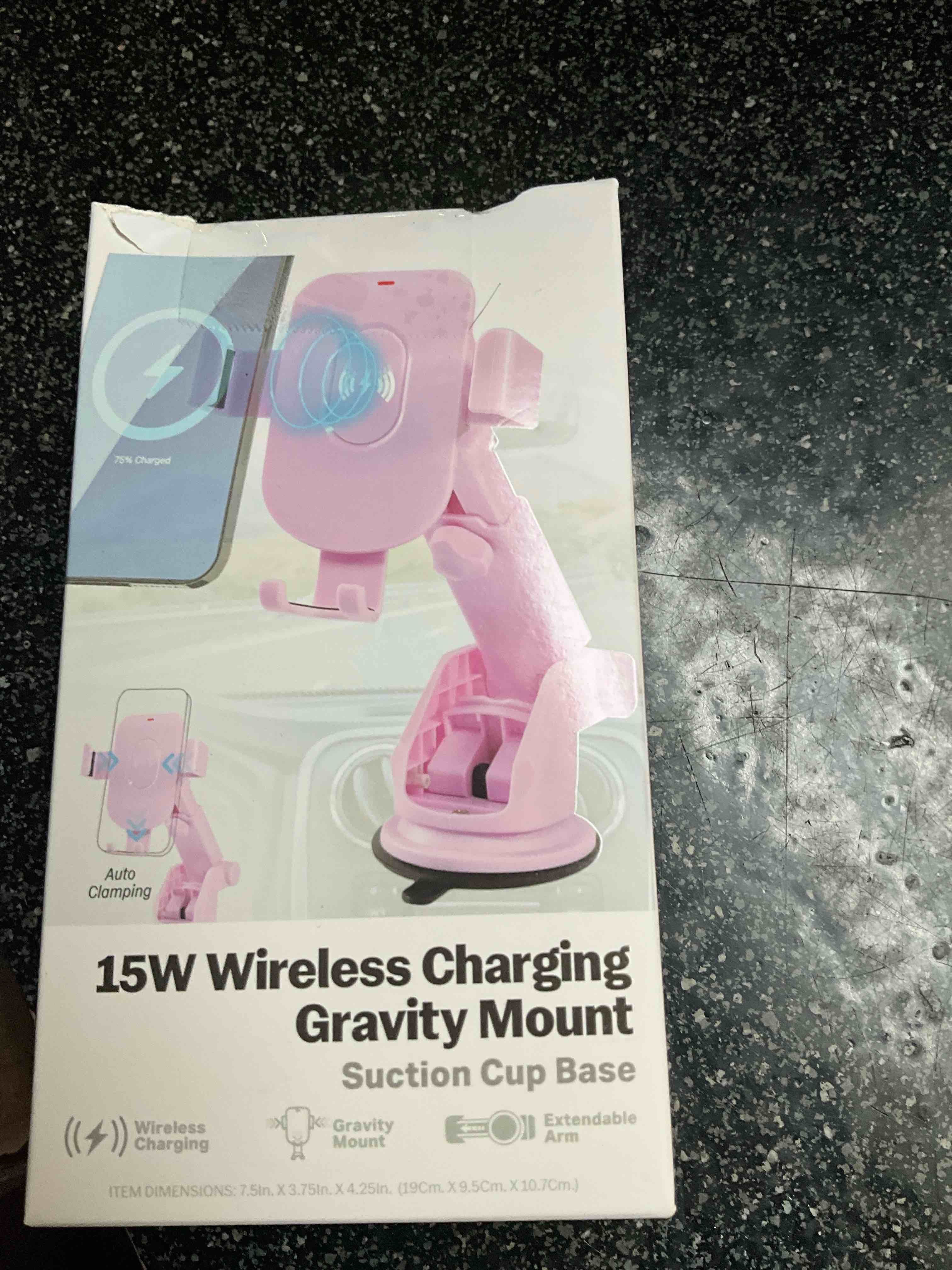 Condition photo showing New/Like New for 15W Wireless Charging Gravity Mount - Pink 