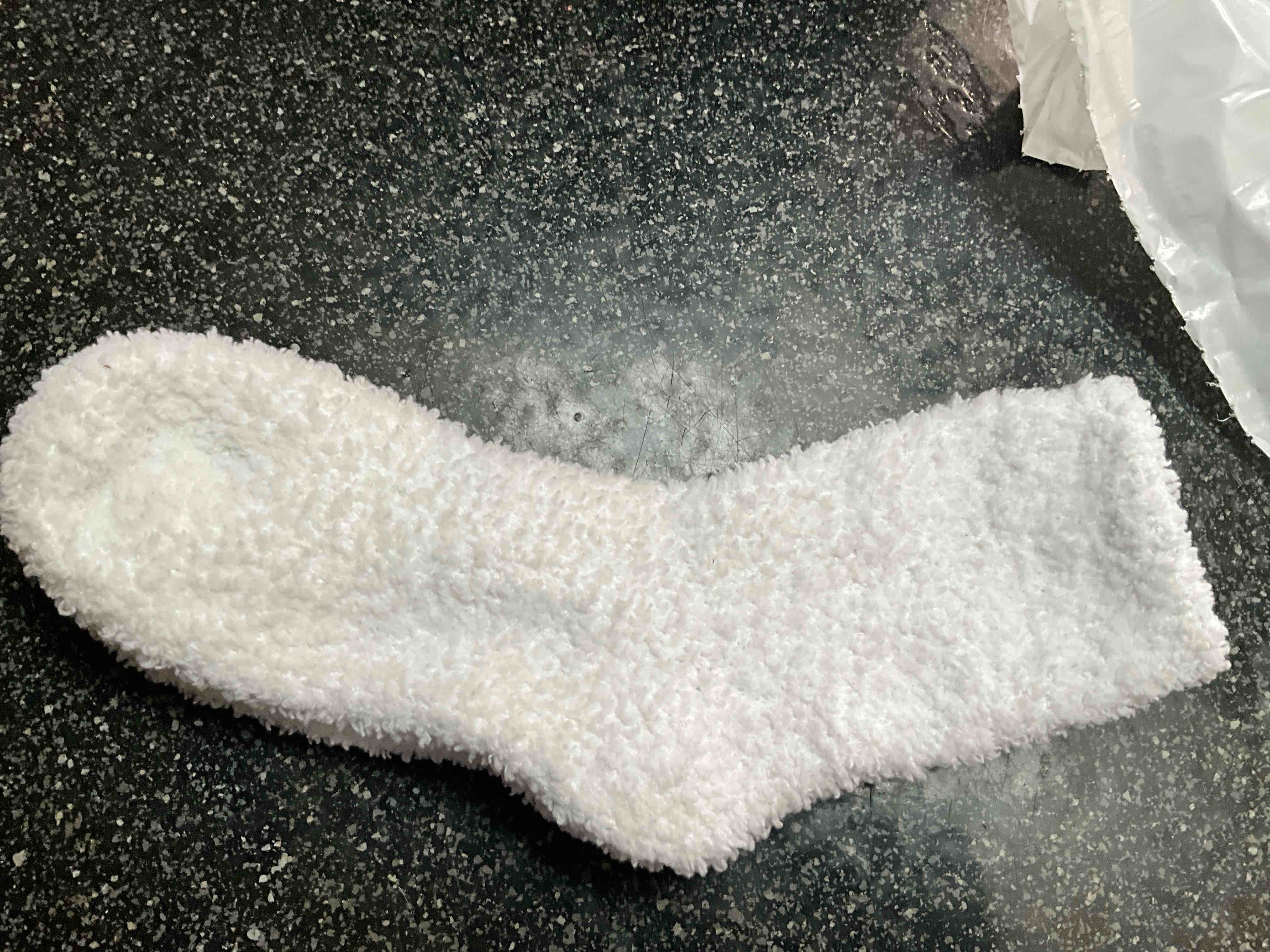 Condition photo showing New/Like New for Ladies - White - Soft/Fluffy - Socks 