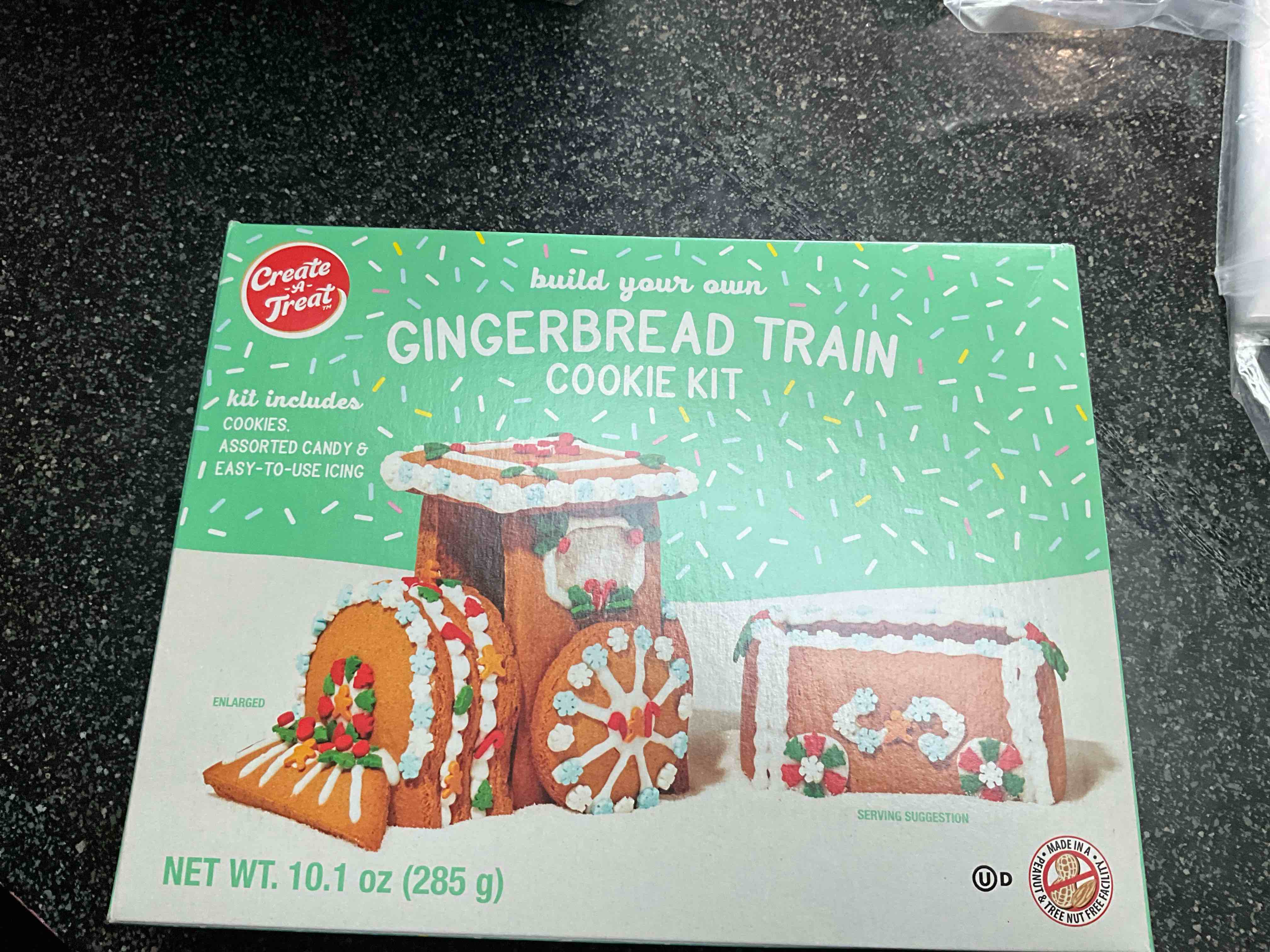 Condition photo showing New/Like New for Create A Treat - Build Your Own - Gingerbread Train Cookie Kit 10.1 oz 