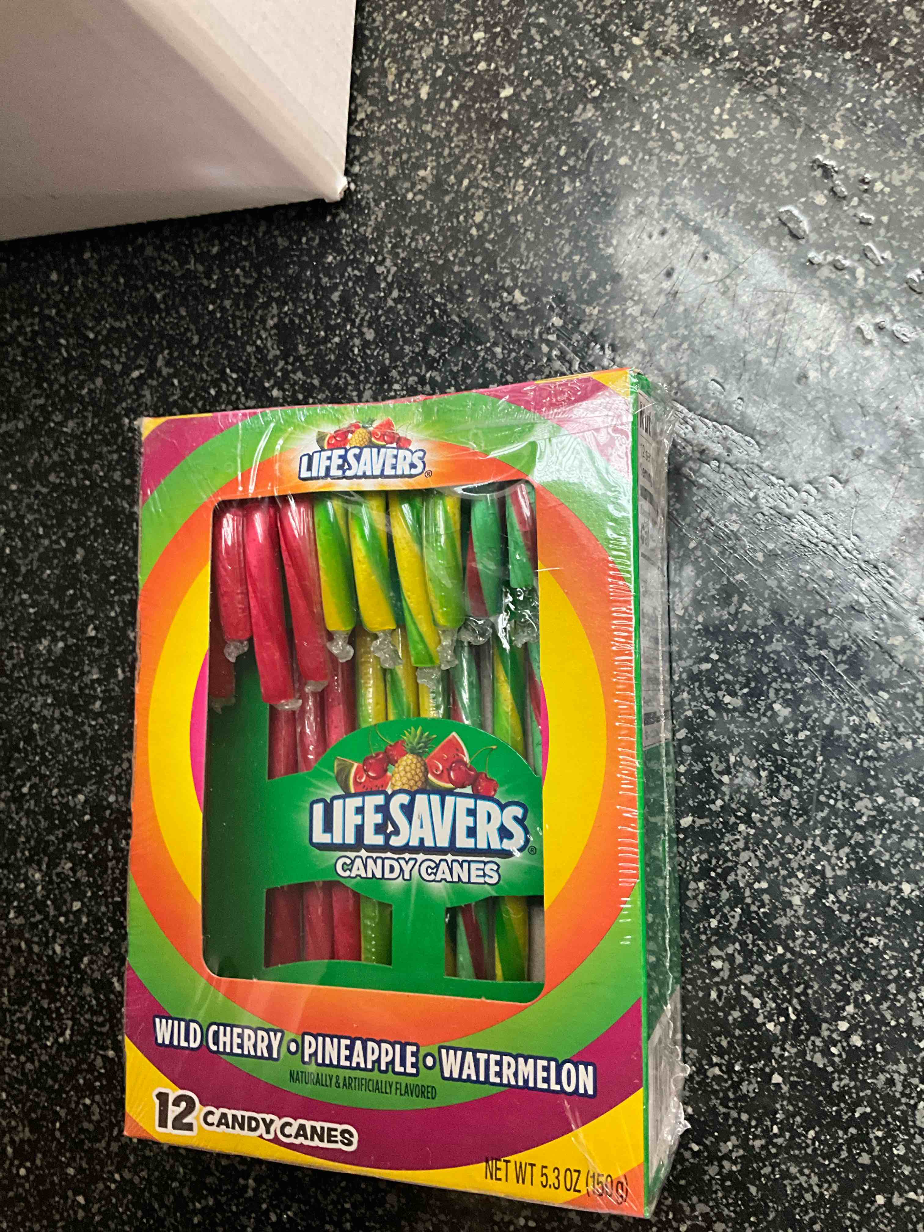 Condition photo showing New/Like New for Life Savers Candy Canes - 12 count/5.3 oz - Cherry/Pineapple/Watermelon 