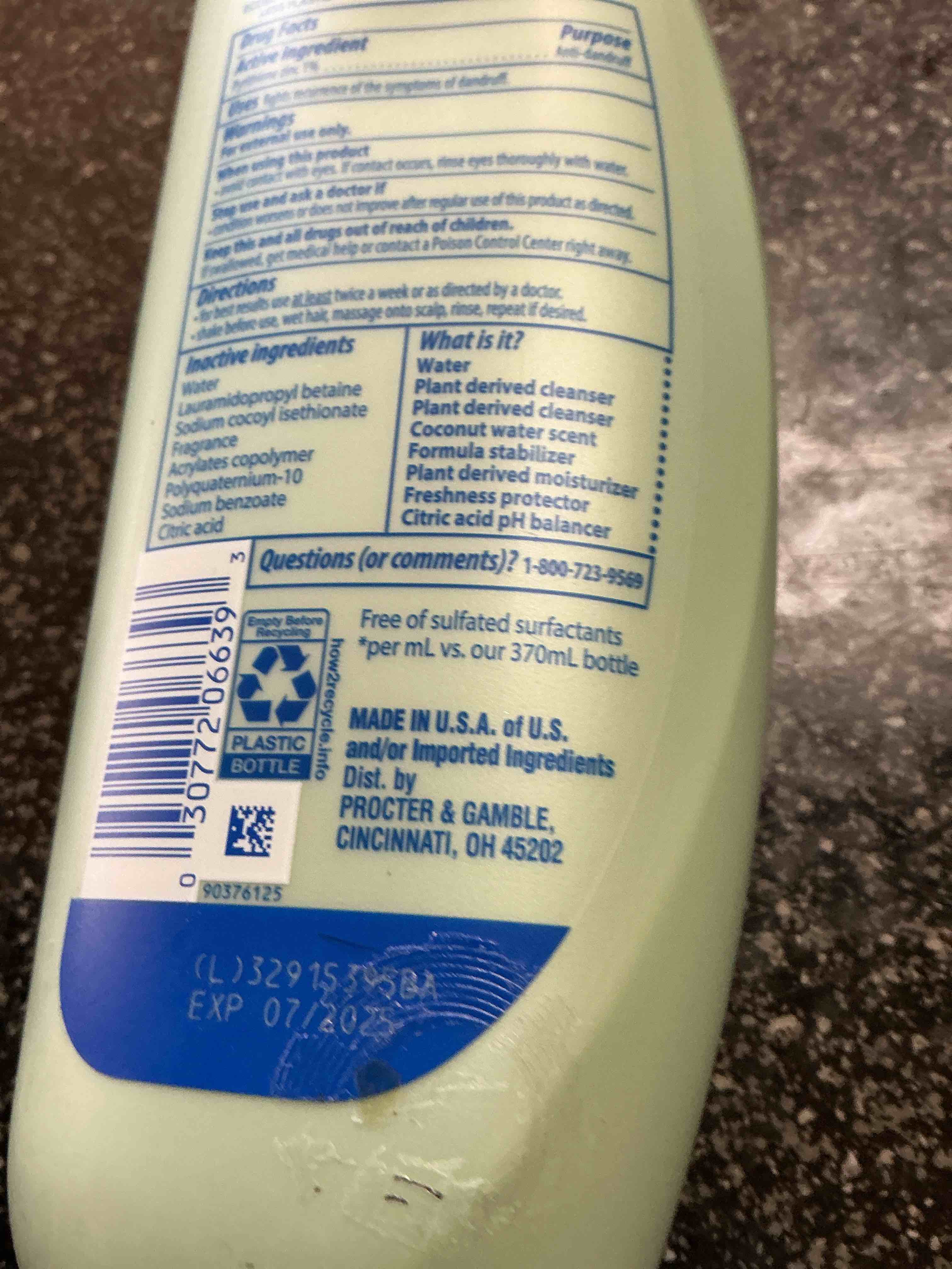 Condition photo showing As Is for Head &  Shoulders Bare Ingredients Shampoo. 13.5 OZ. 