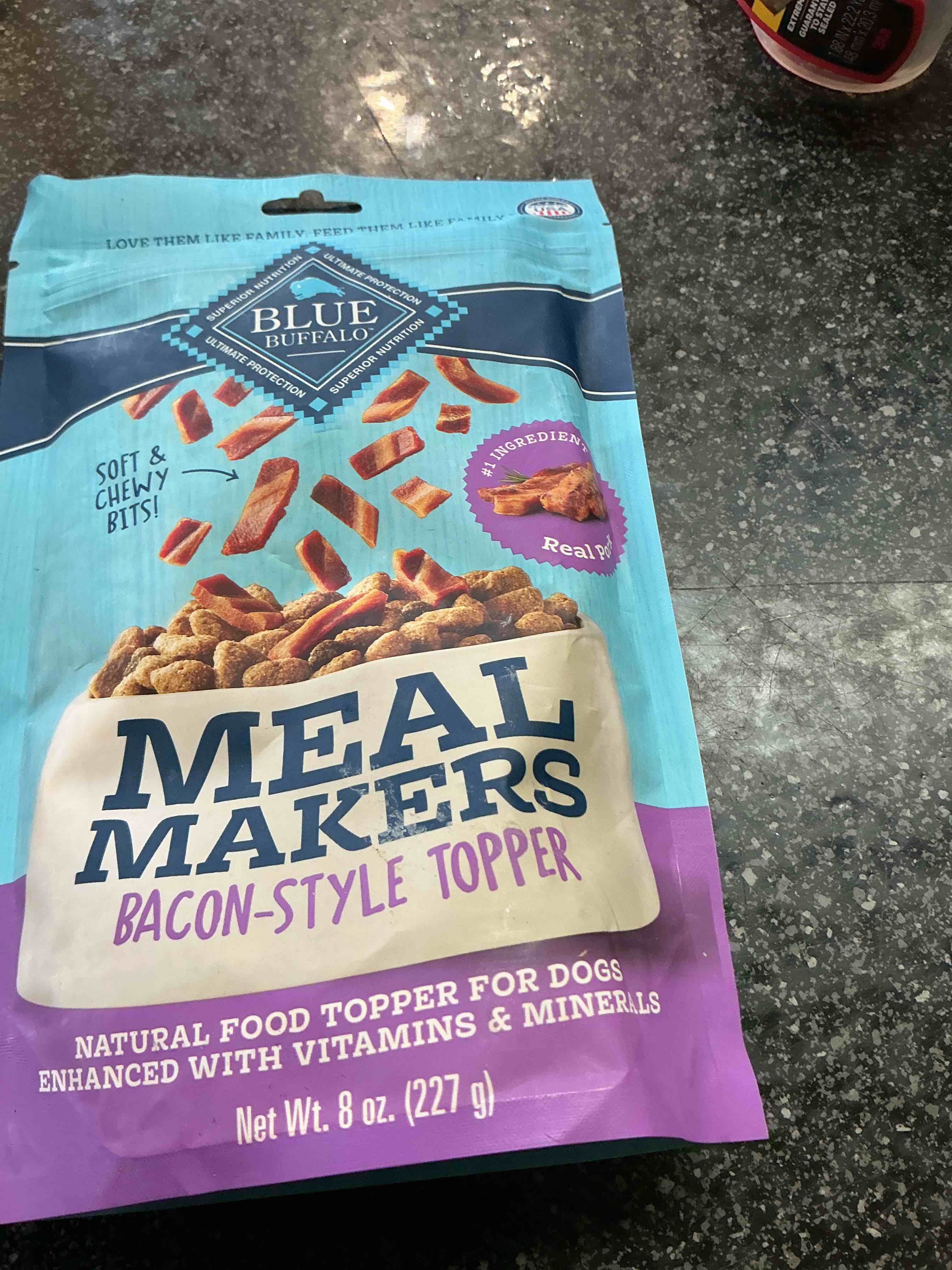 Condition photo showing New/Like New for Blue Buffalo Meal Maker Bacon - Style Topper 8 OZ. 