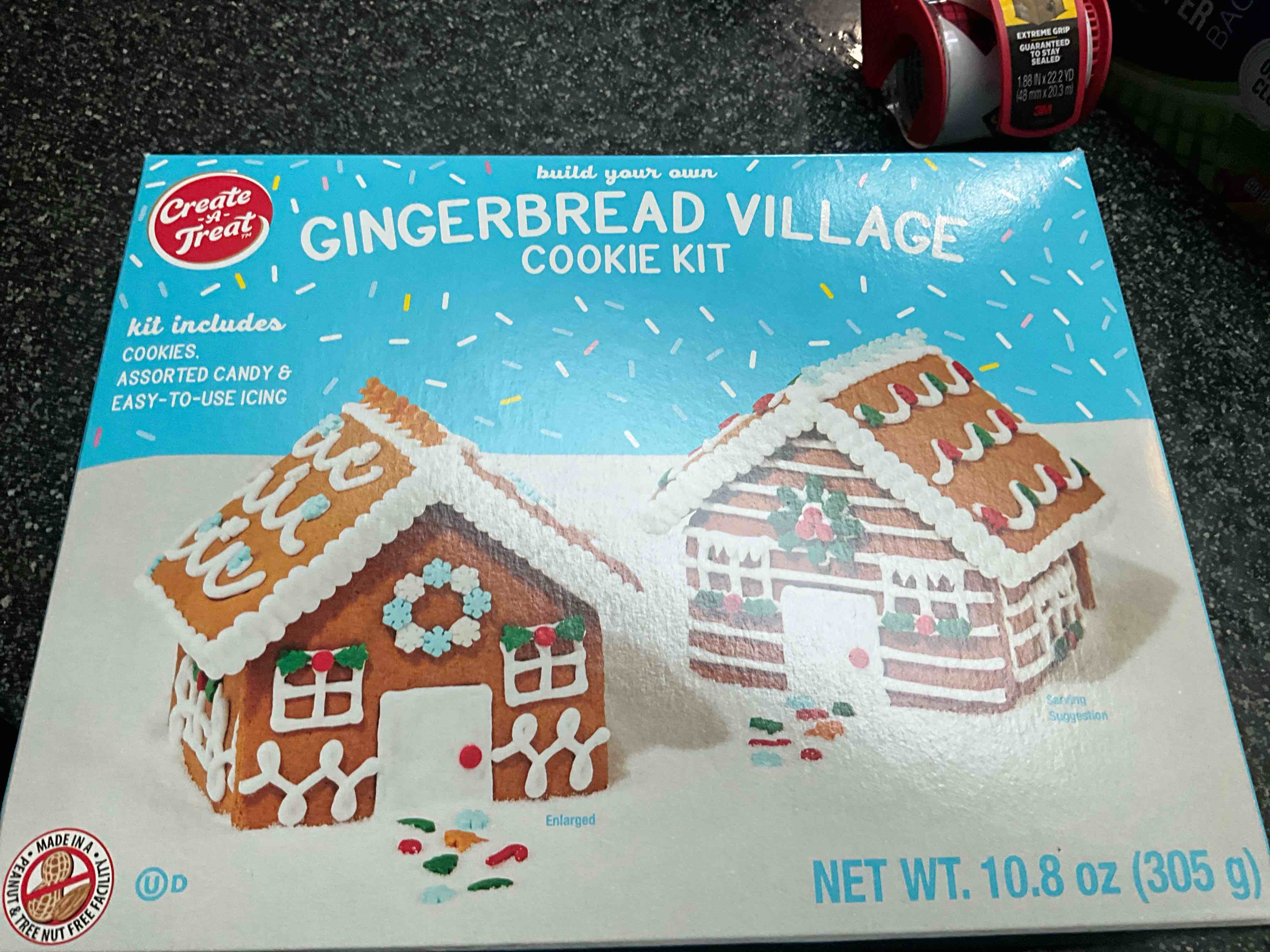 Condition photo showing New/Like New for Create-A-Treat Build Your Own Gingerbread Decoration Kits (Build Your Own Gingerbread Village Kit)