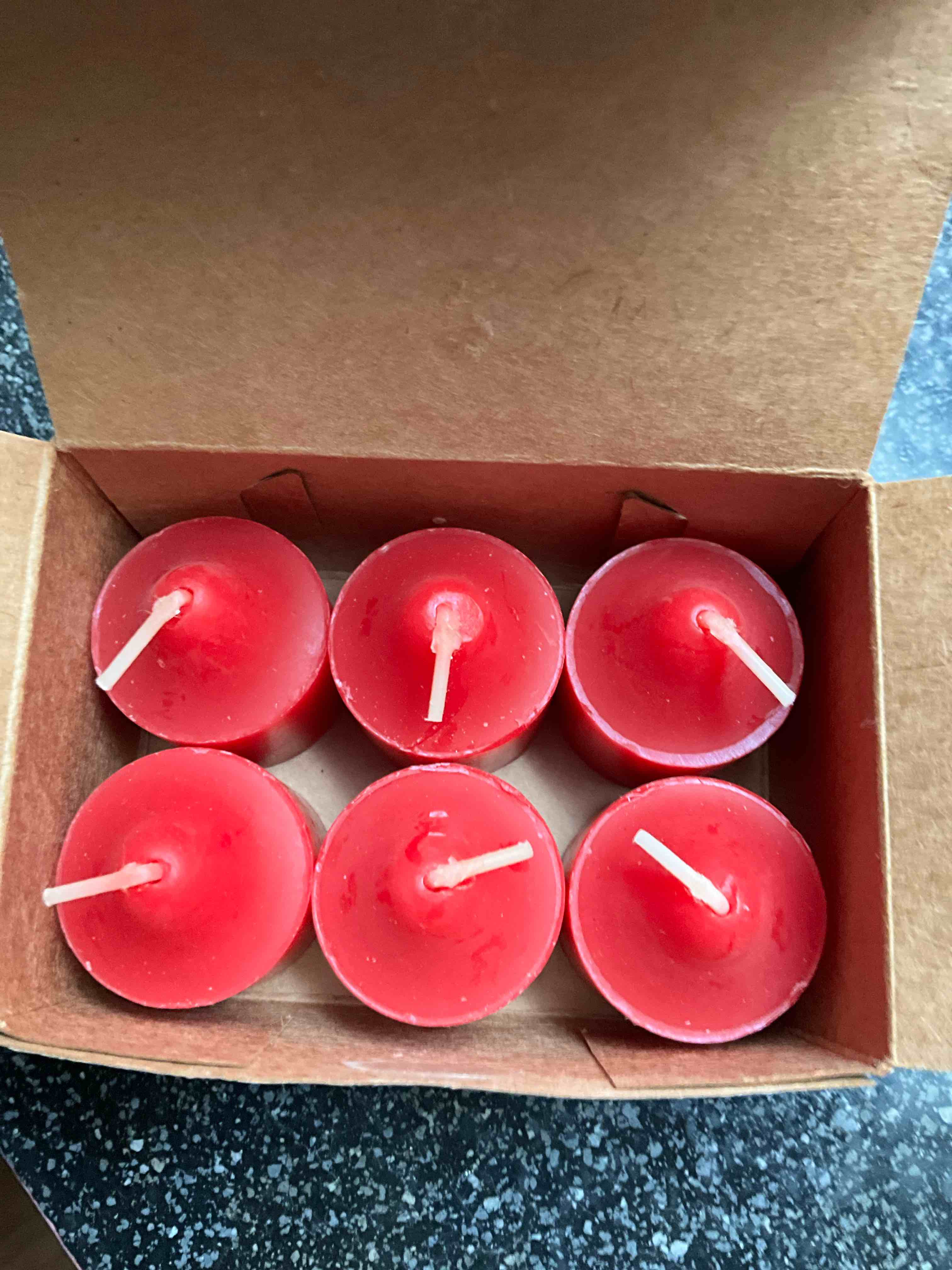 Party Lite - 6 count - Red - Votive Candles 