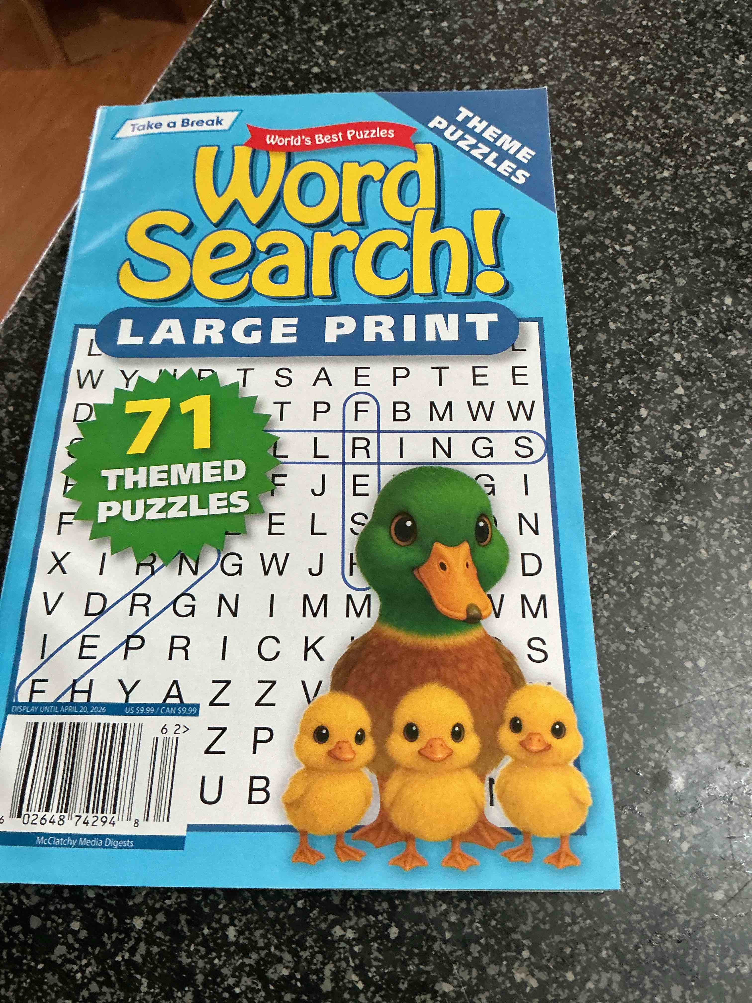 Condition photo showing New/Like New for Take A Break Word Search 71 Themed Puzzles 