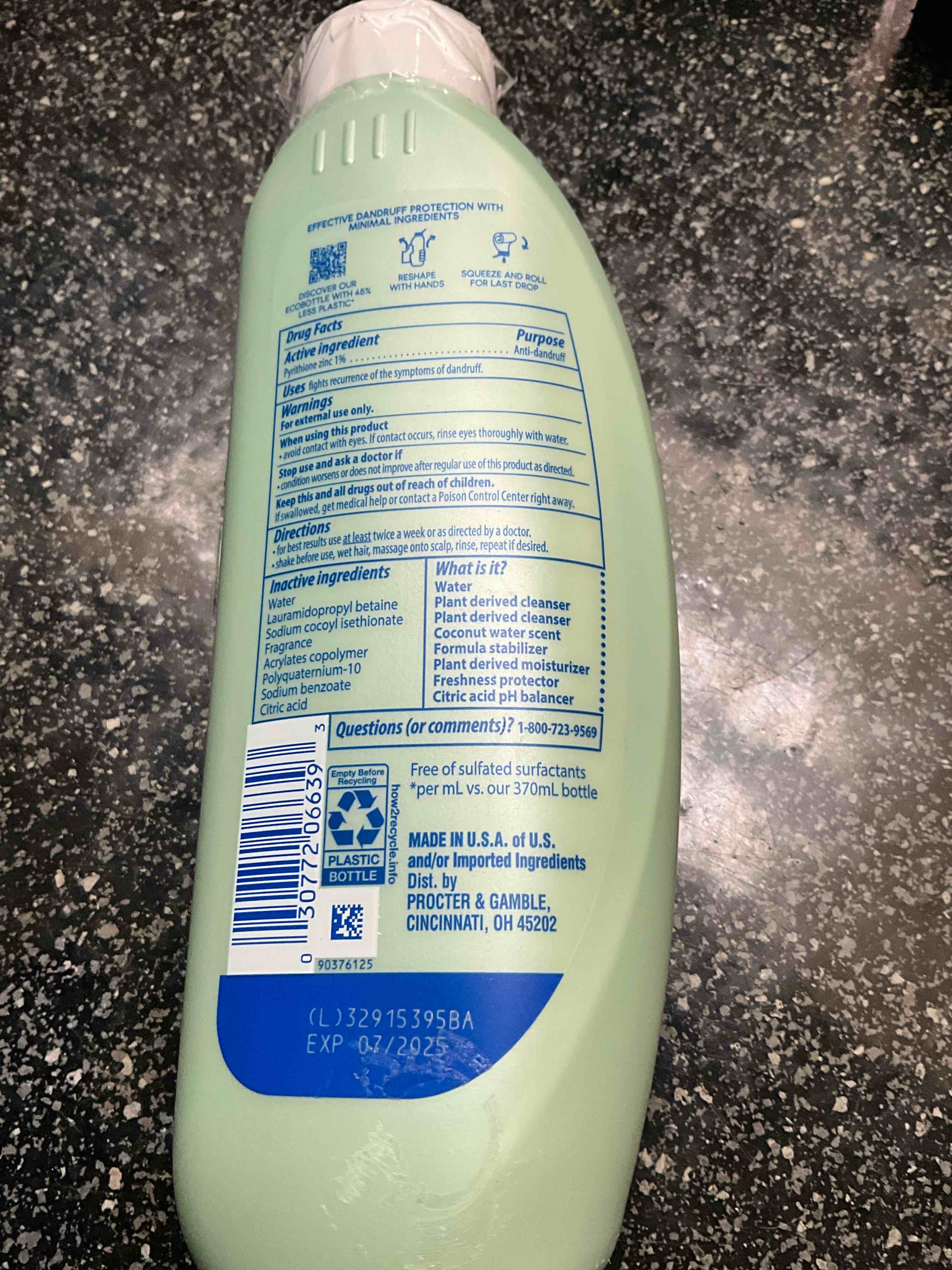 Condition photo showing As Is for Head & Shoulders - Bare - Pure Clean - 13.5 oz 